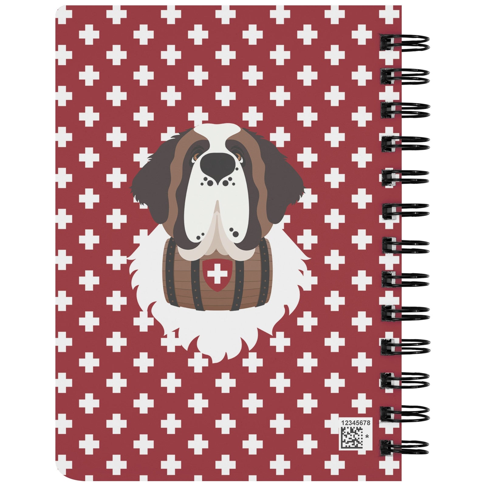 Red Cross Saint Bernard Spiral Notebook - Lucy + Norman
