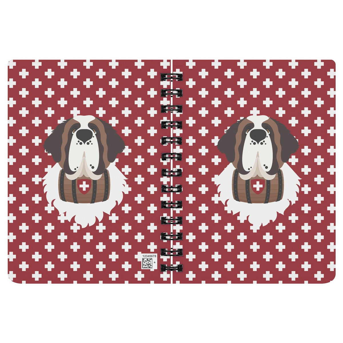 Red Cross Saint Bernard Spiral Notebook - Lucy + Norman