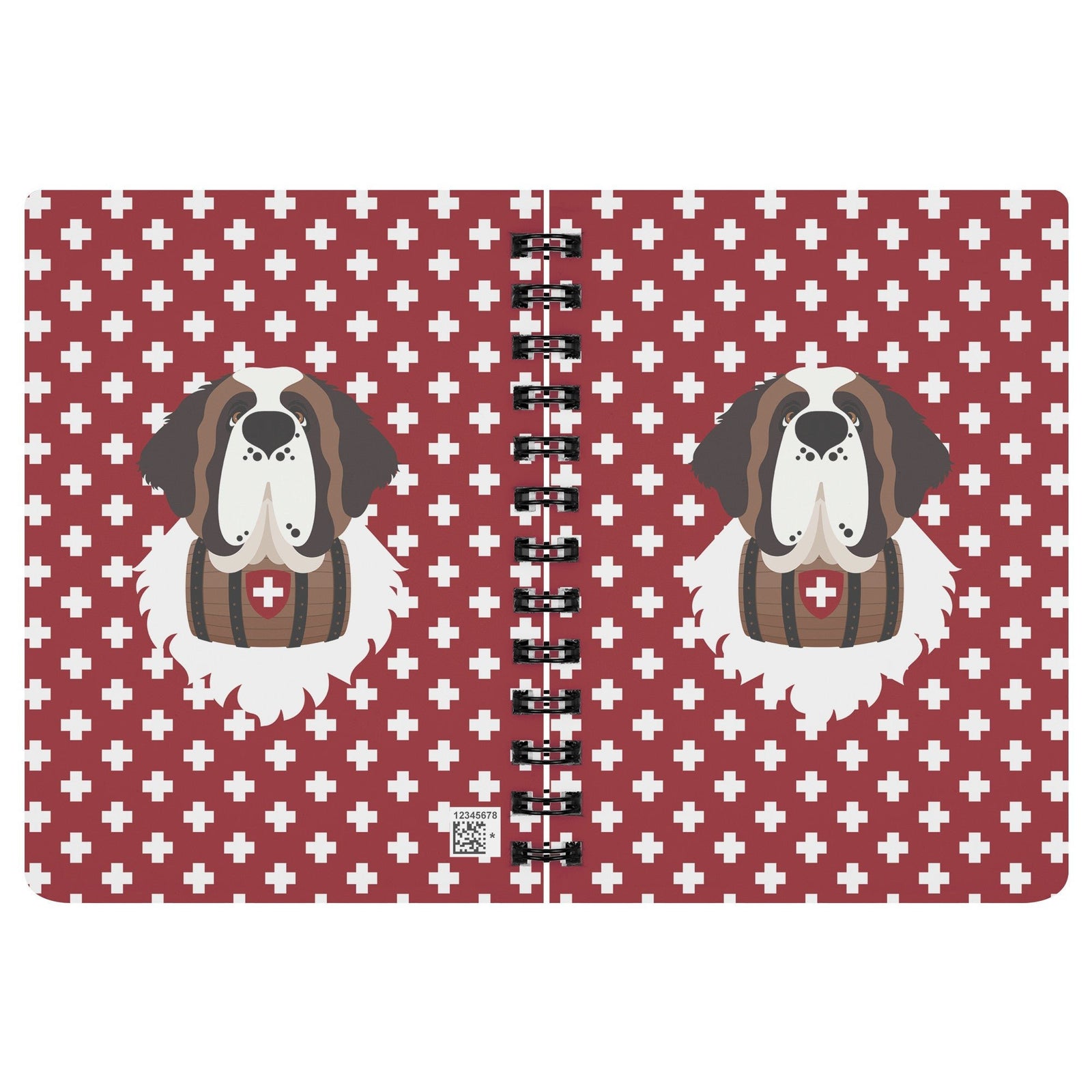 Red Cross Saint Bernard Spiral Notebook - Lucy + Norman