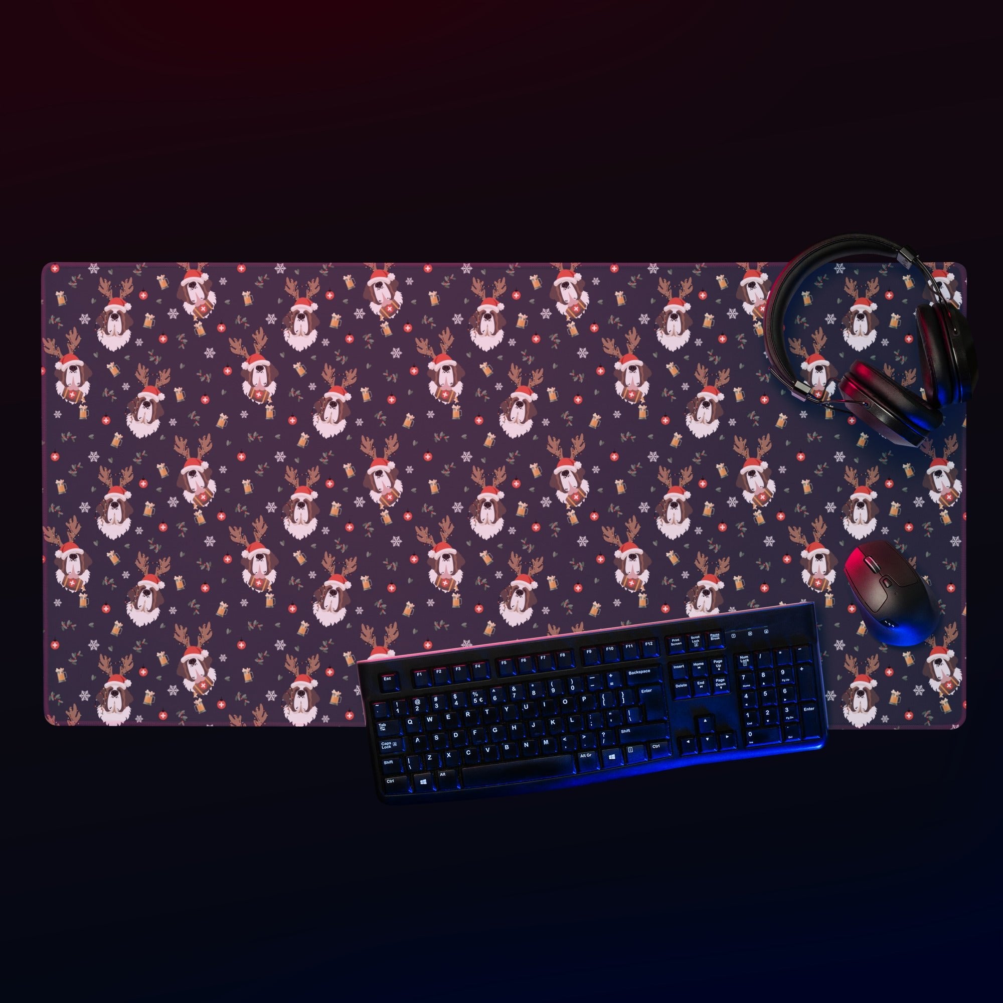 Reindeer Saint Beer Gaming Mouse Pad - Lucy + Norman