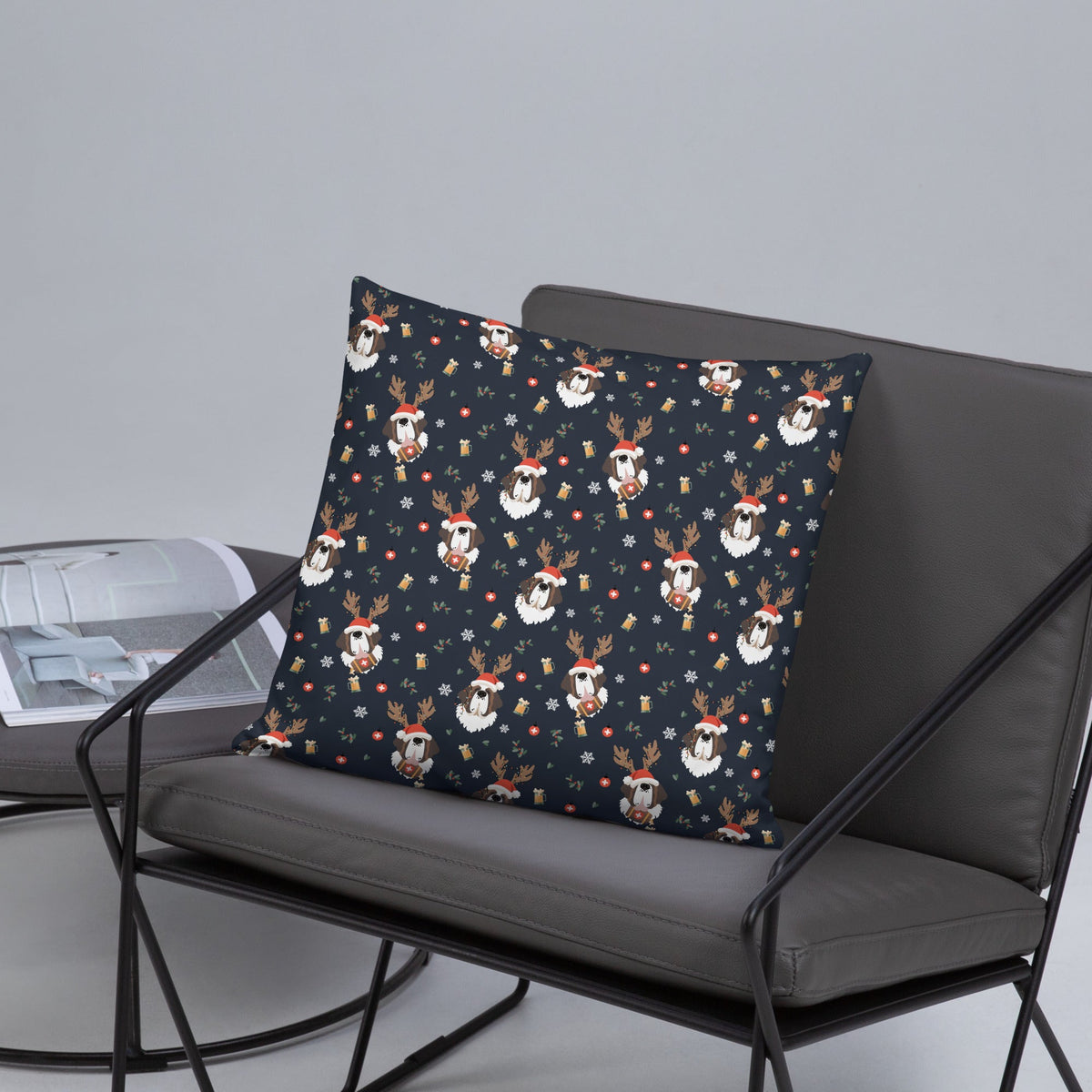 Reindeer Saint Beer Throw Pillow - Lucy + Norman