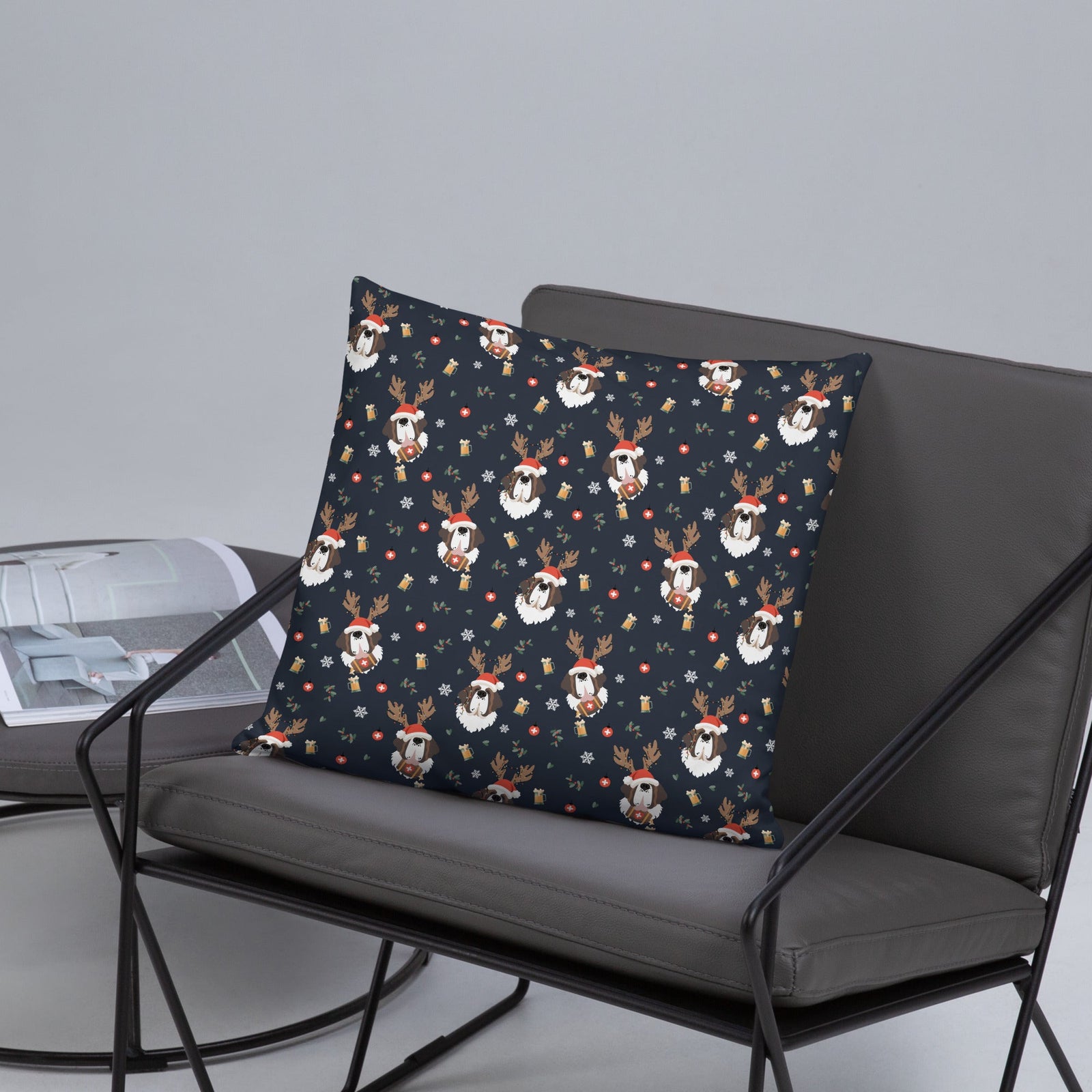 Reindeer Saint Beer Throw Pillow - Lucy + Norman