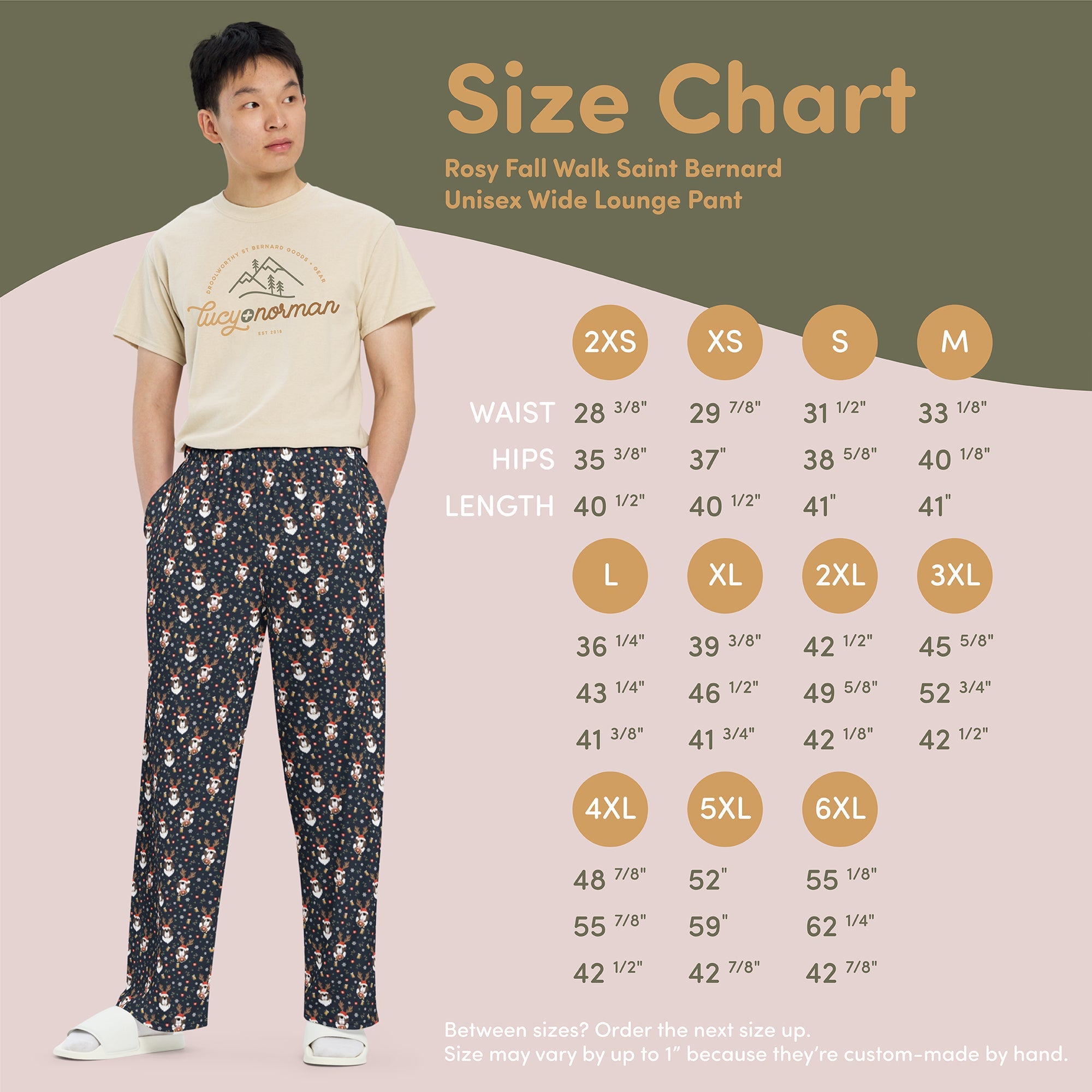 Reindeer St Beer Unisex Lounge Pants - Lucy + Norman