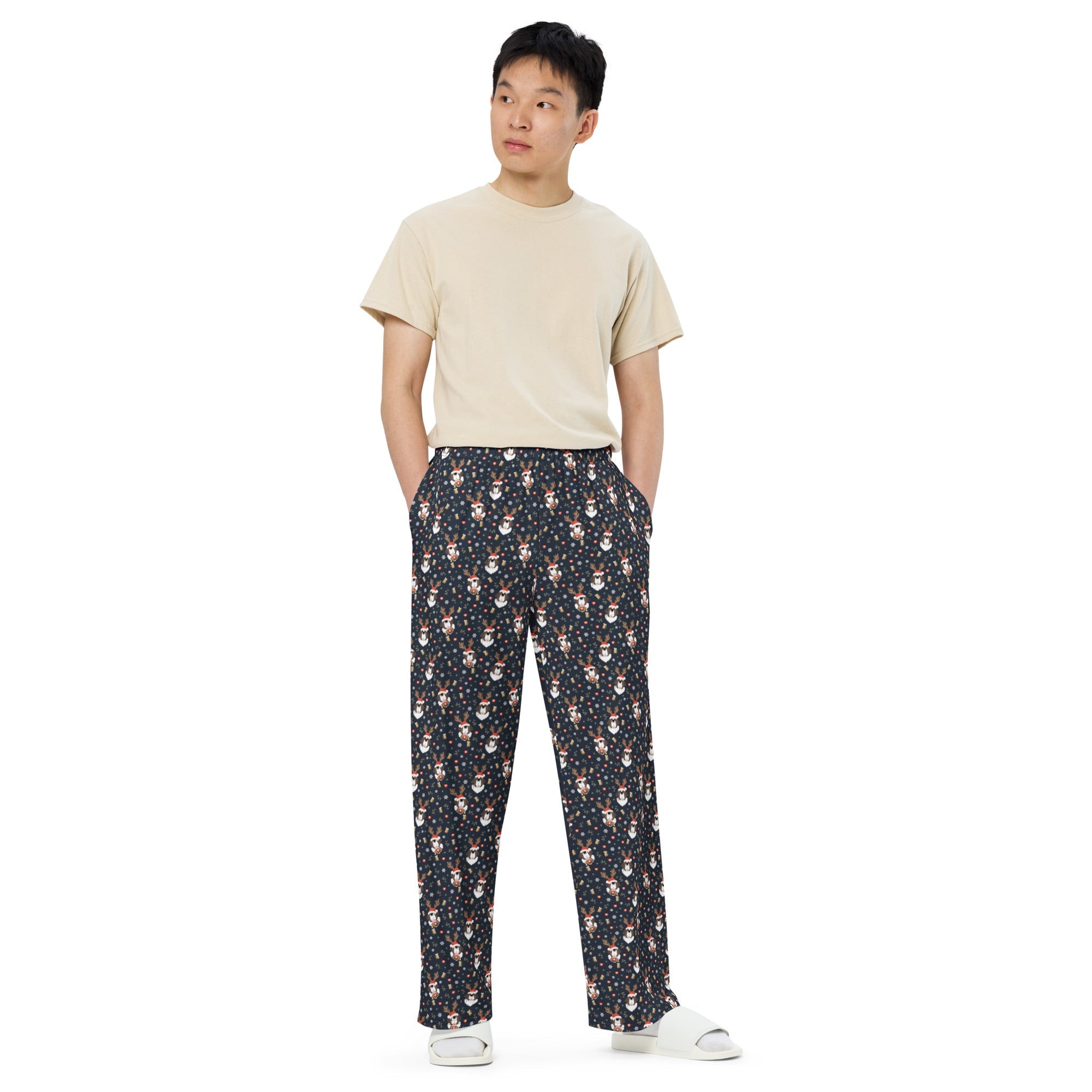 Reindeer St Beer Unisex Lounge Pants - Lucy + Norman