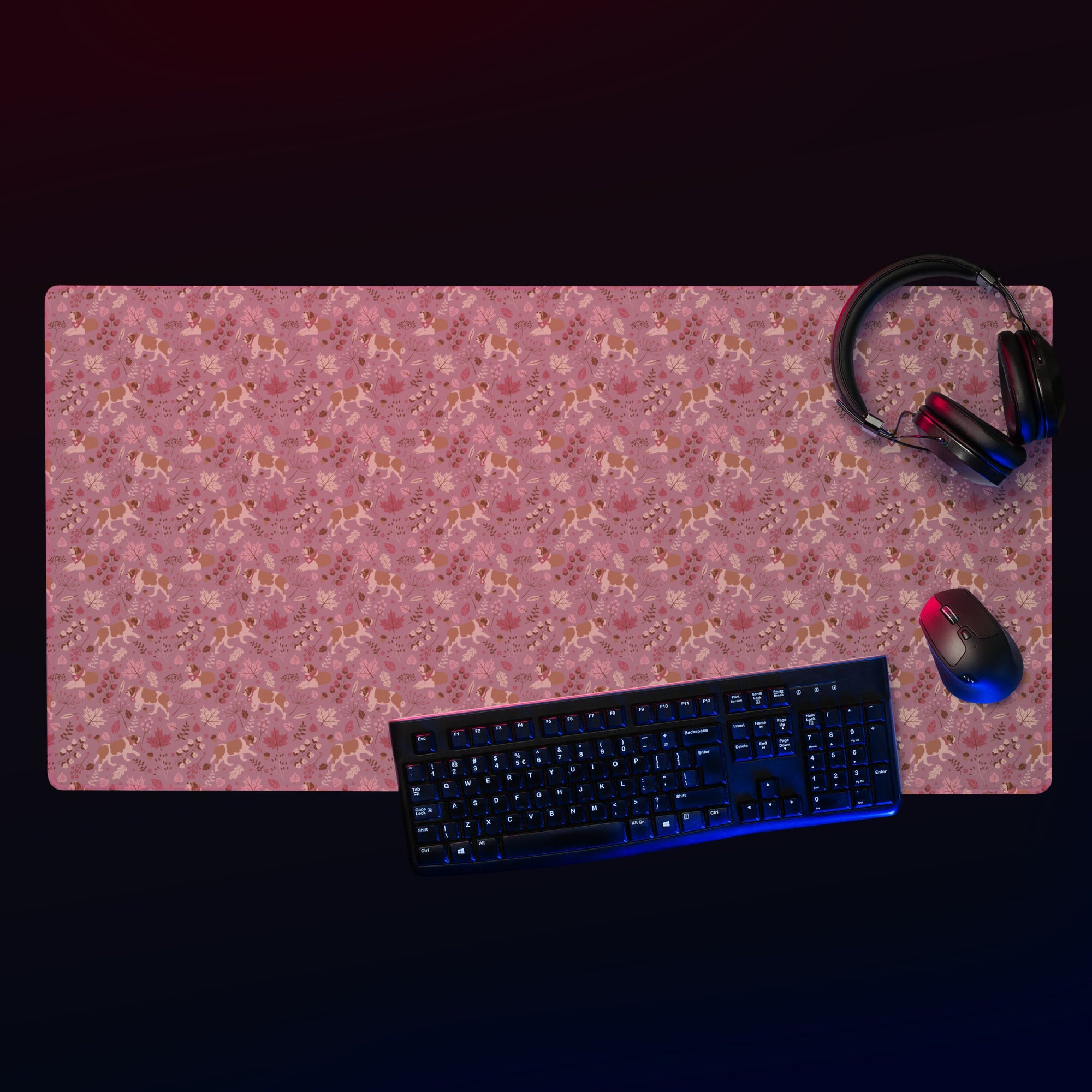 Rosy Fall Gaming Mouse Pad - Lucy + Norman