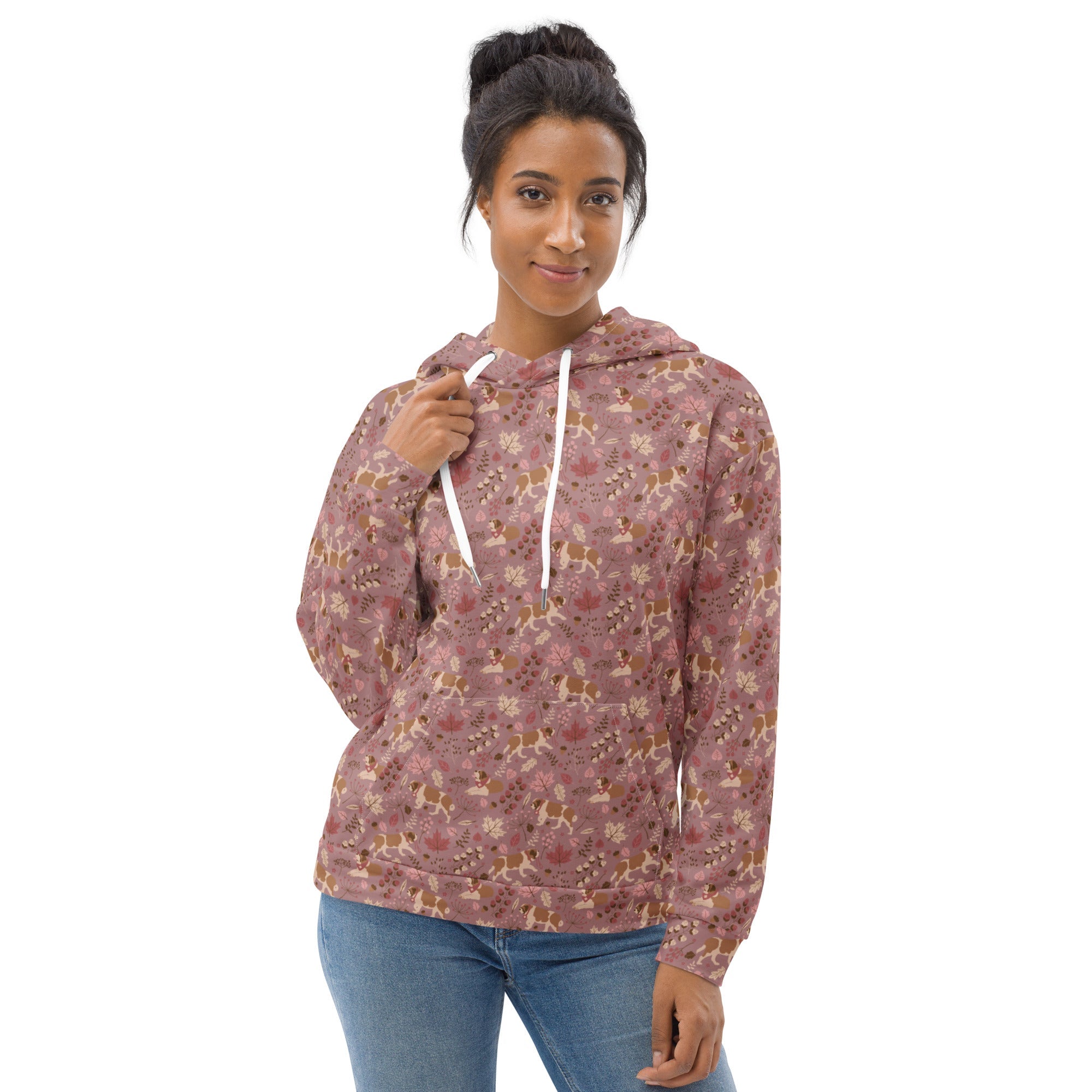 Rosy Fall Saint Bernard Hoodie - Lucy + Norman