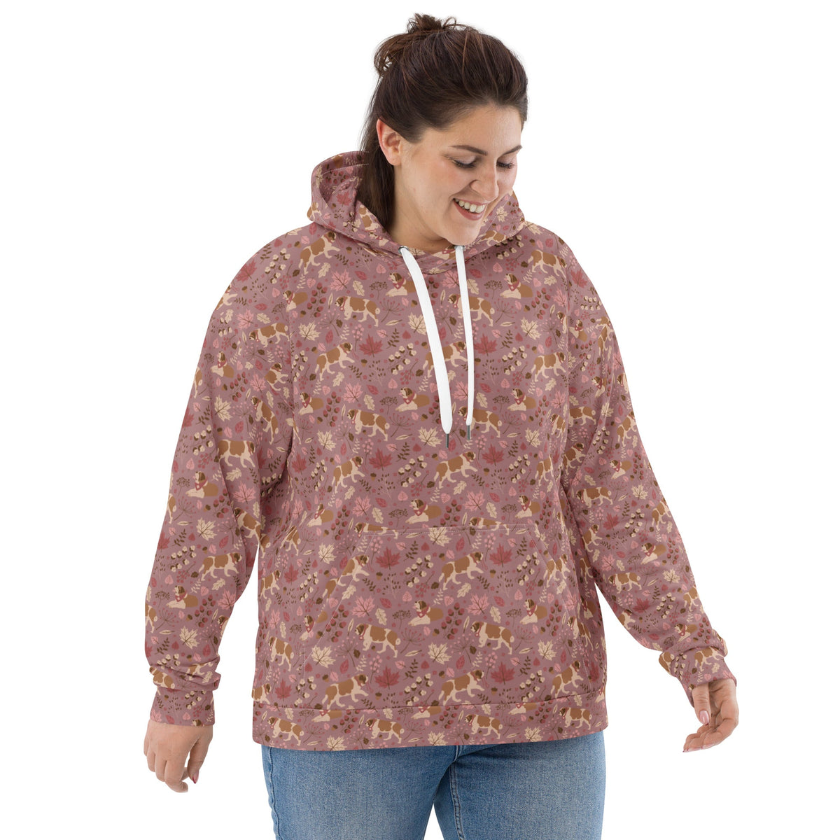 Rosy Fall Saint Bernard Hoodie - Lucy + Norman