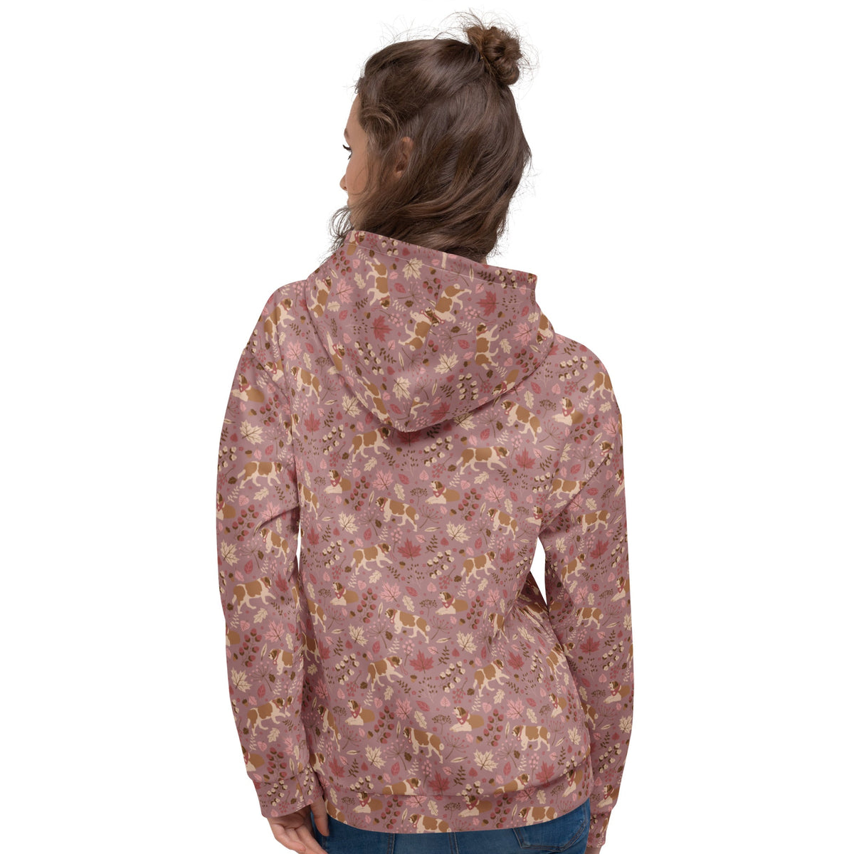 Rosy Fall Saint Bernard Hoodie - Lucy + Norman