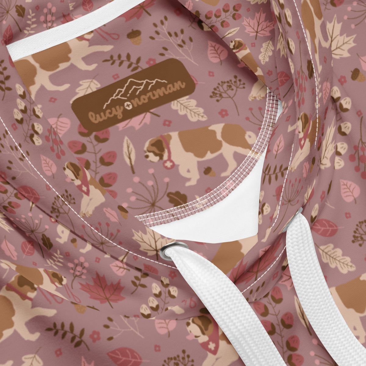 Rosy Fall Saint Bernard Hoodie - Lucy + Norman