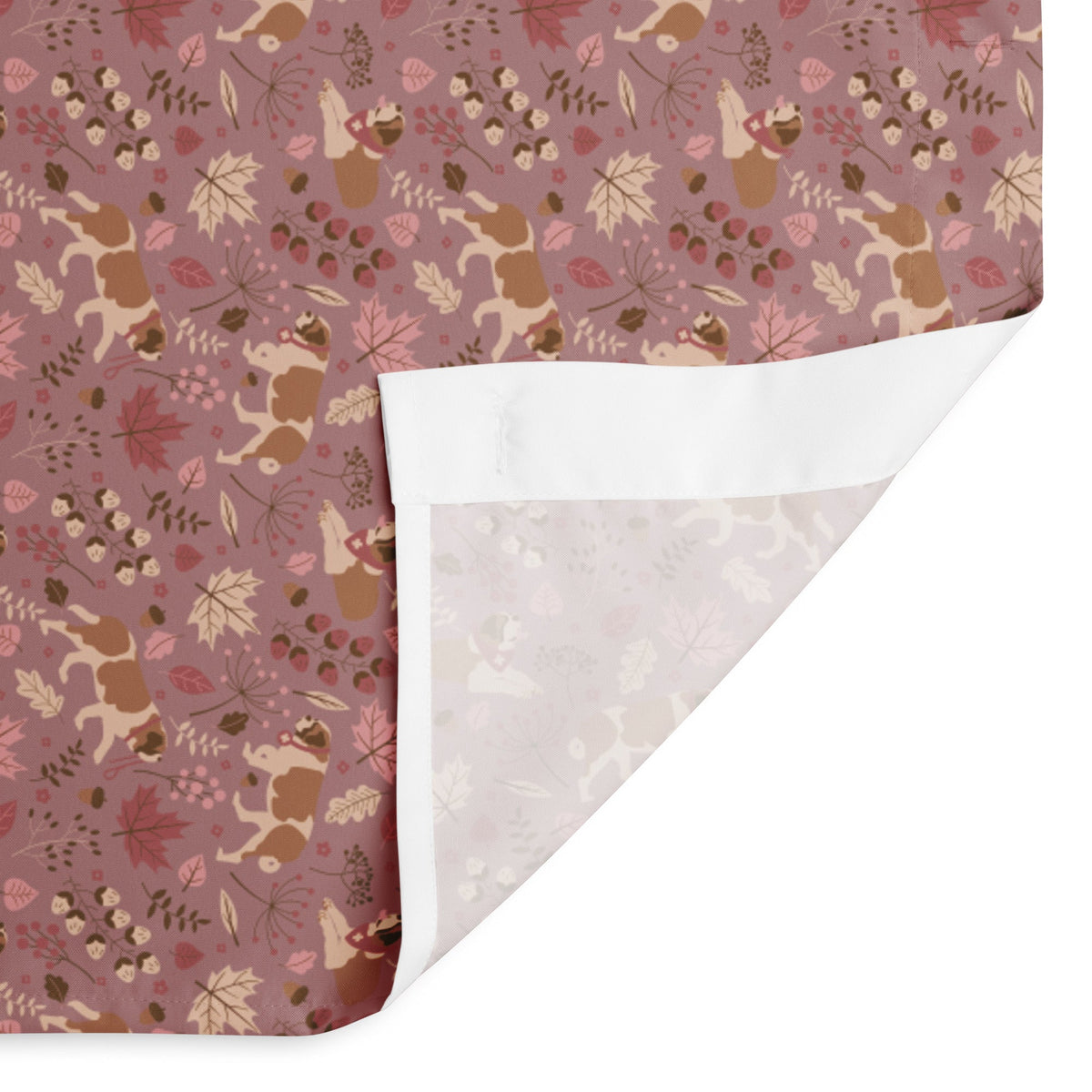 Rosy Fall Saint Bernard Shower Curtain - Lucy + Norman