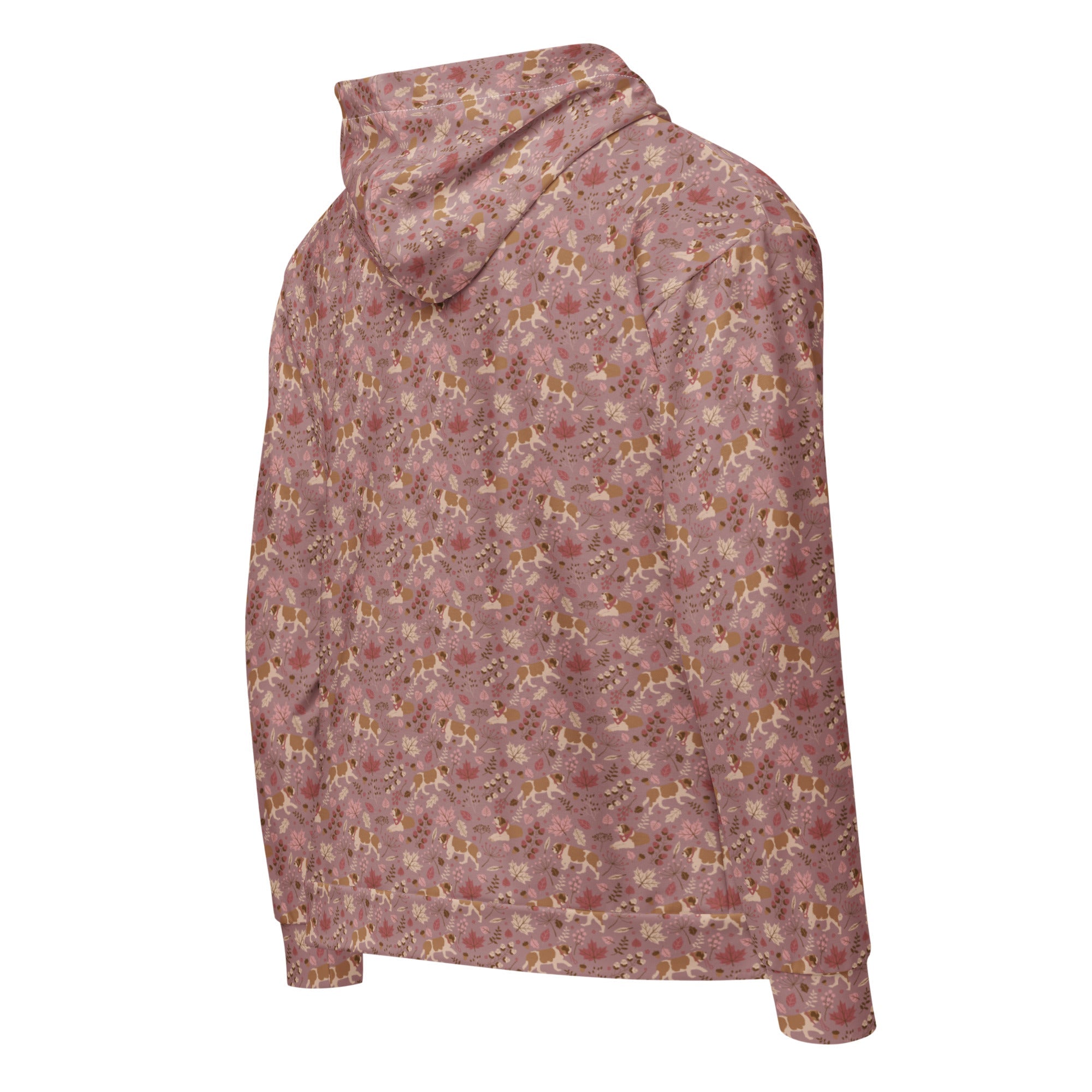 Rosy Fall Saint Bernard Zip Hoodie - Lucy + Norman
