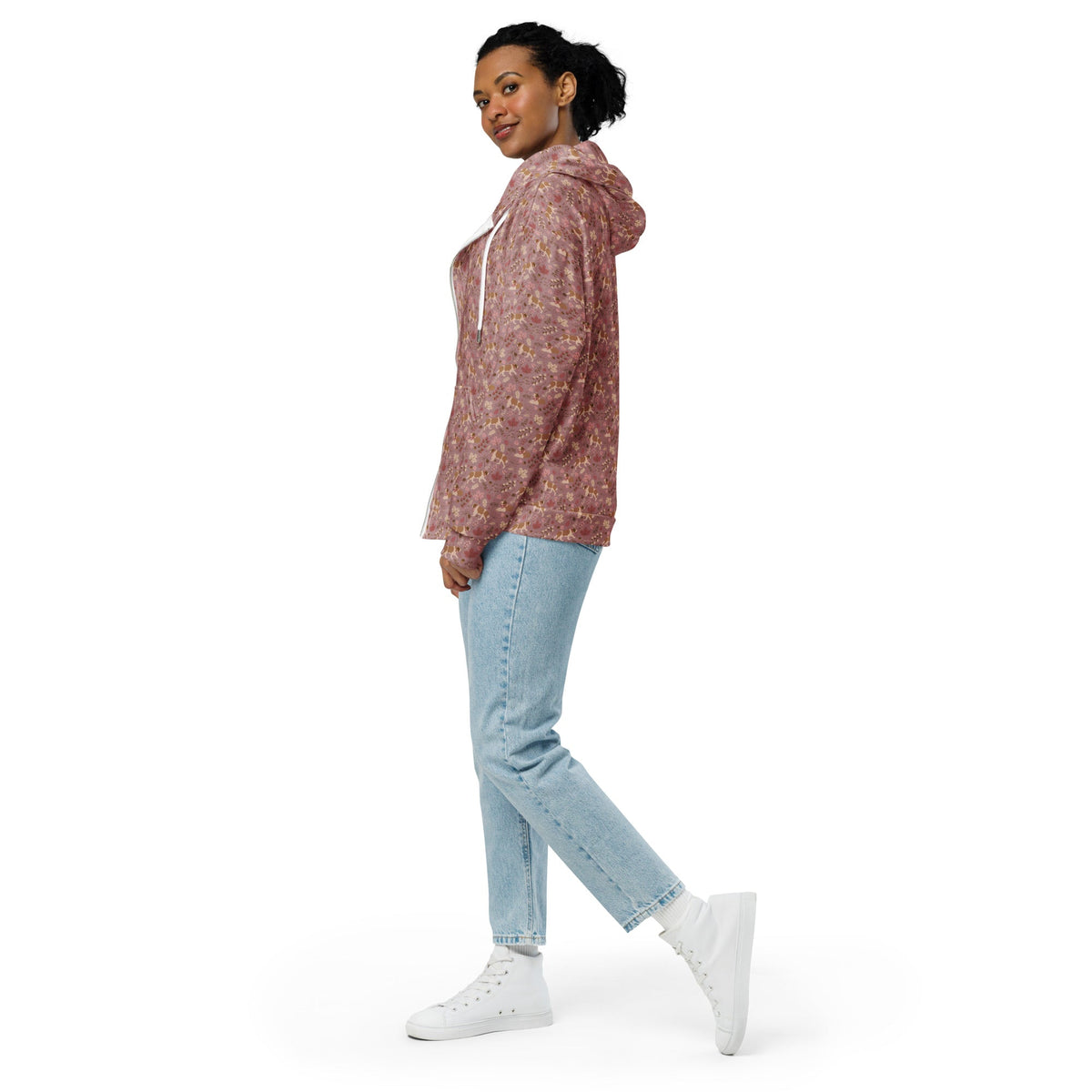 Rosy Fall Saint Bernard Zip Hoodie - Lucy + Norman