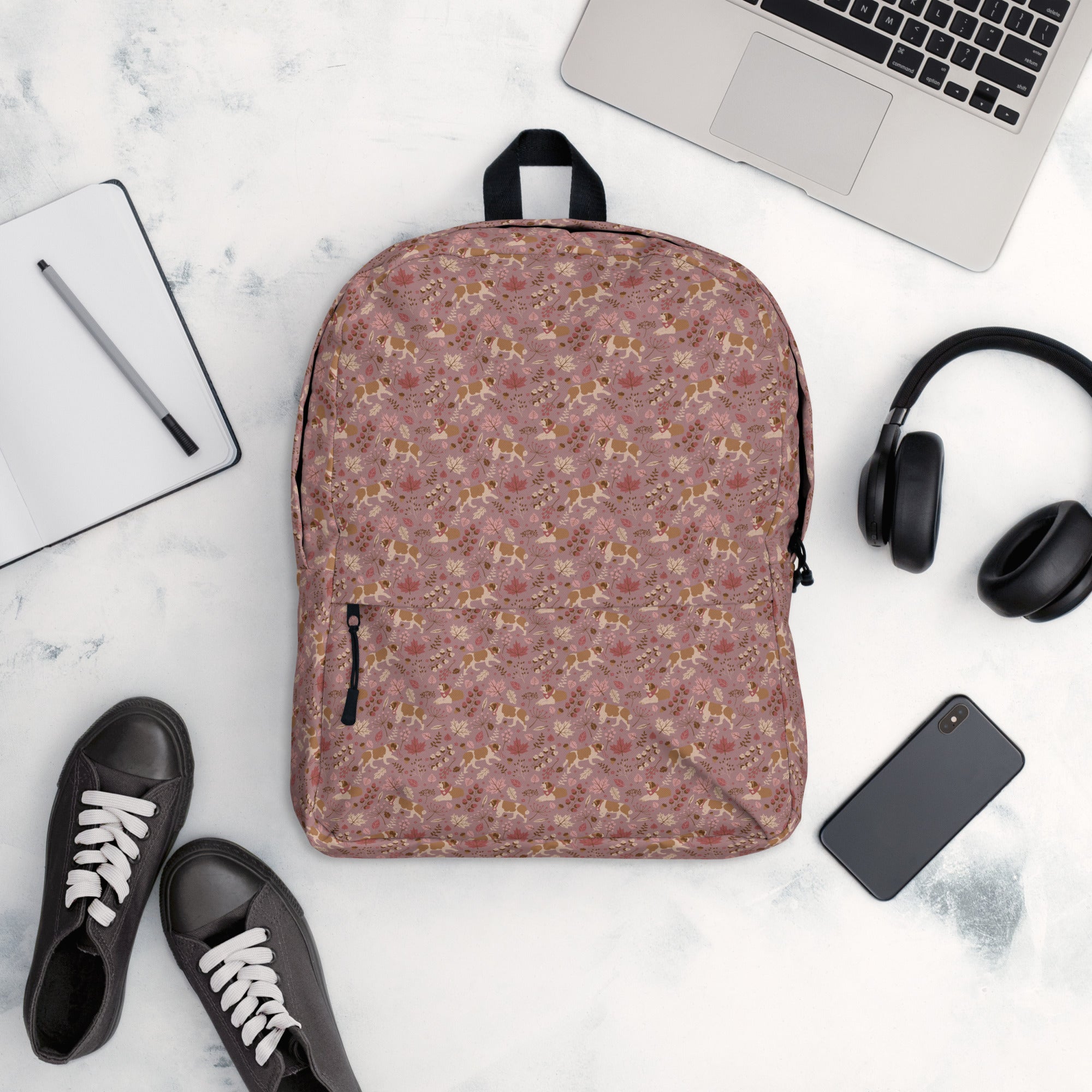 Rosy Fall St Bernard Backpack - Lucy + Norman