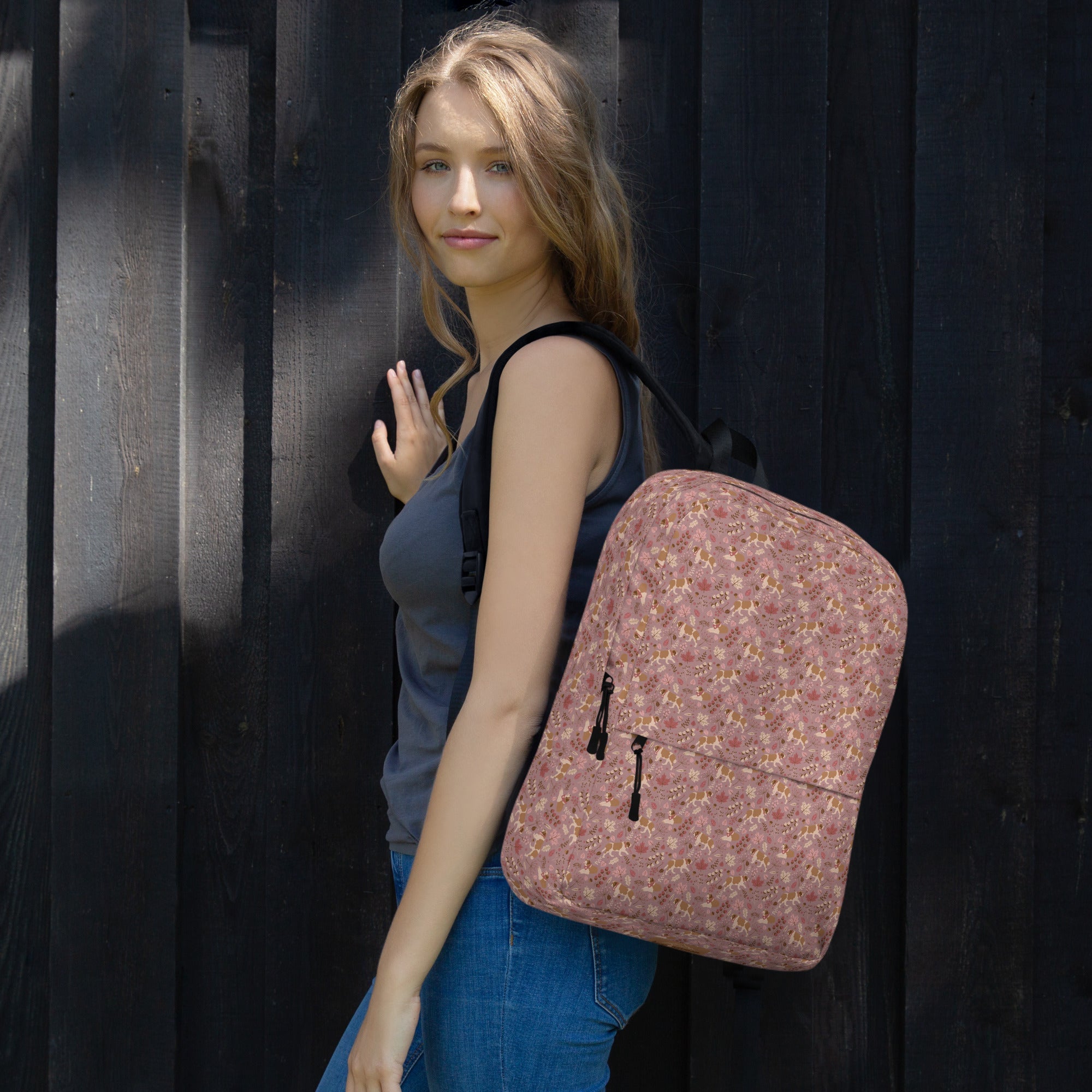 Rosy Fall St Bernard Backpack - Lucy + Norman