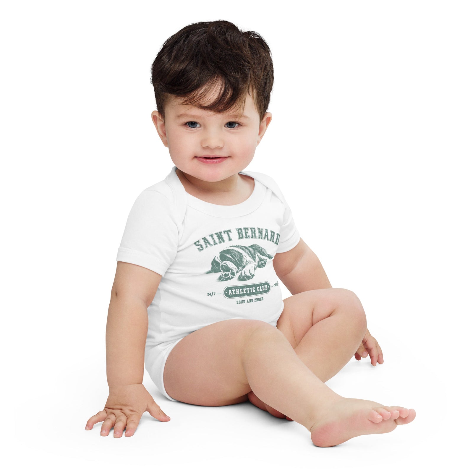 Saint Bernard Athletic Baby Bodysuit - Lucy + Norman