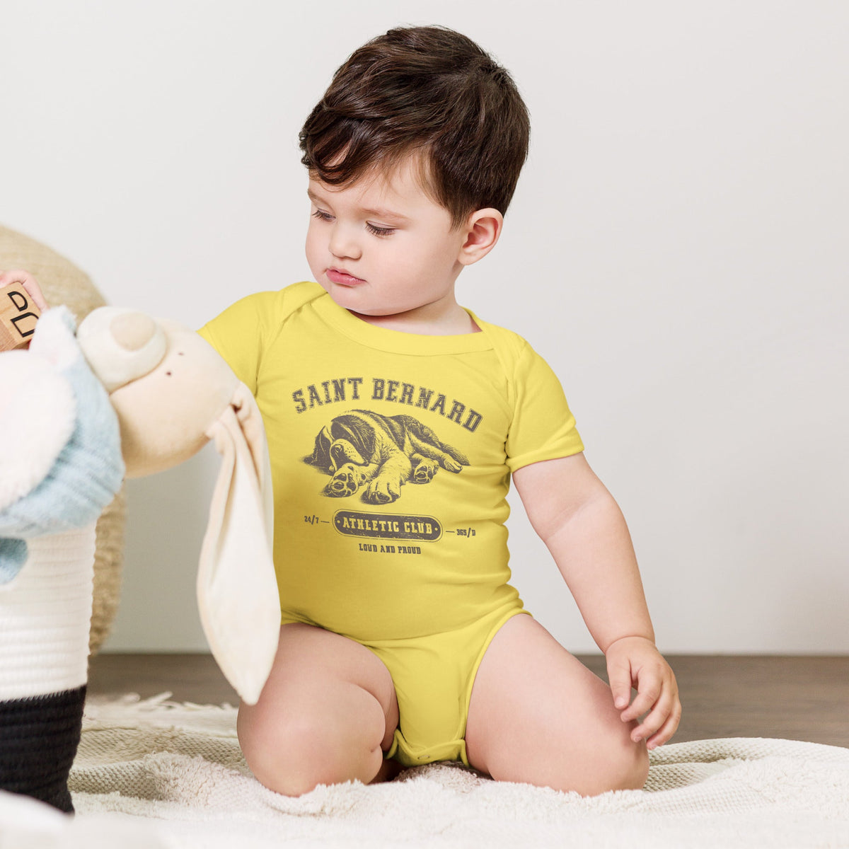 Saint Bernard Athletic Baby Bodysuit - Lucy + Norman