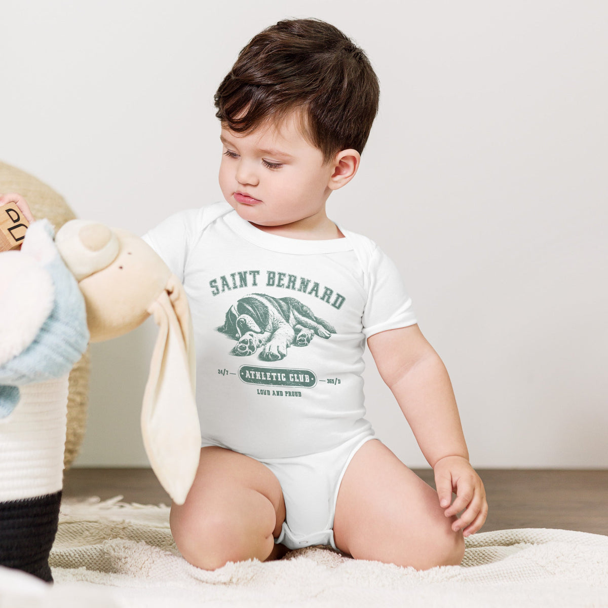 Saint Bernard Athletic Baby Bodysuit - Lucy + Norman