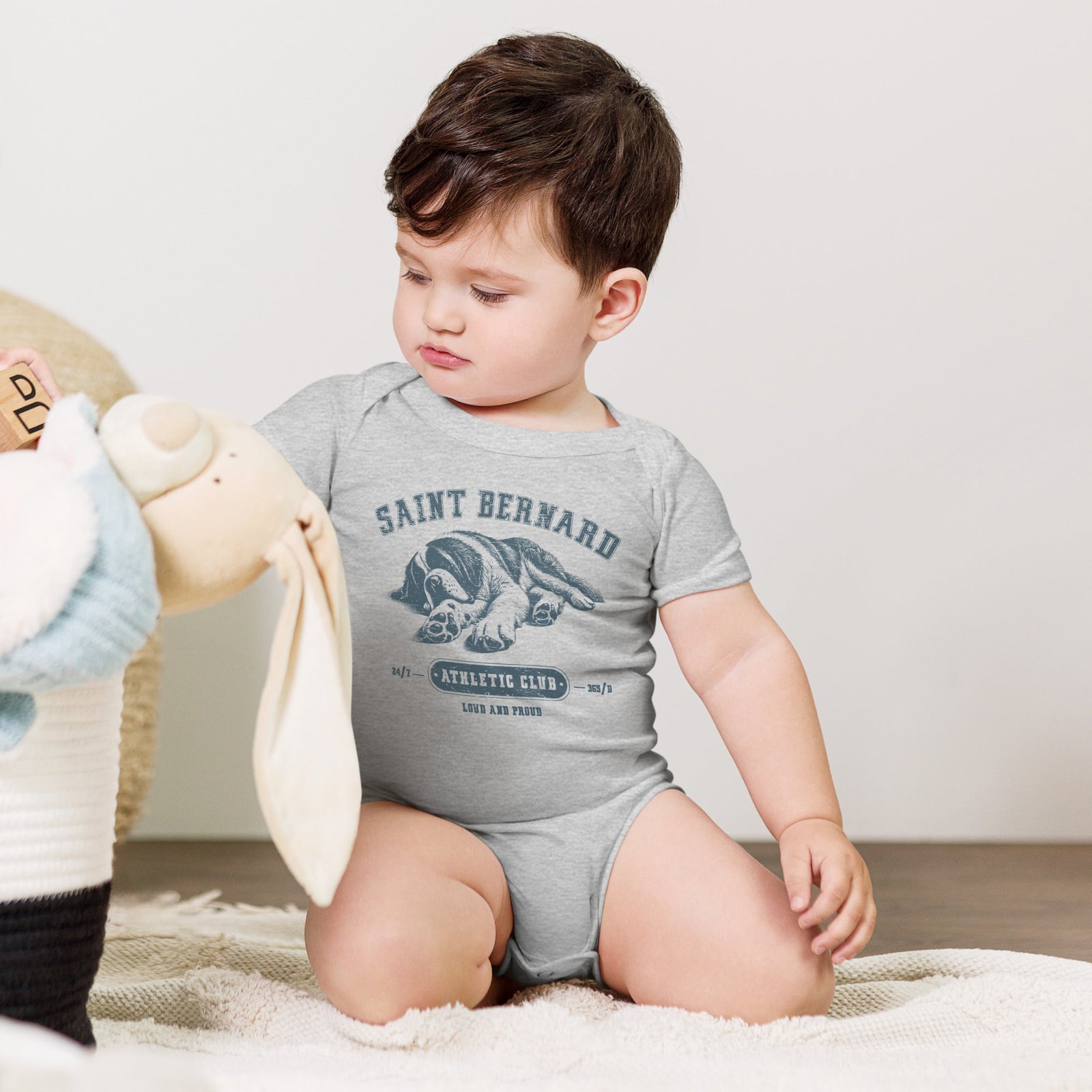 Saint Bernard Athletic Baby Bodysuit - Lucy + Norman