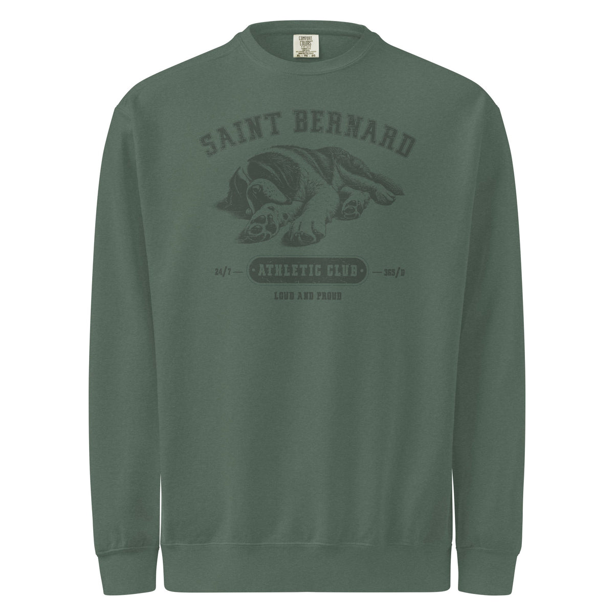 Saint Bernard Athletic Club Comfort Colors Sweatshirt - Lucy + Norman