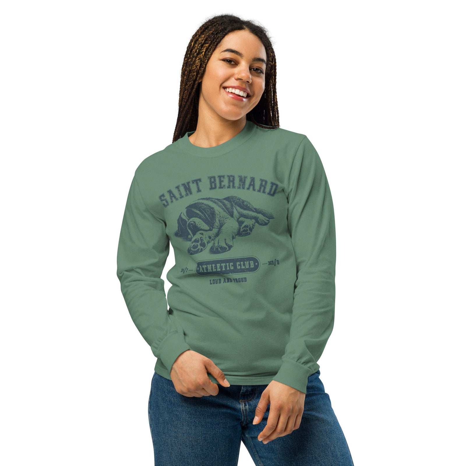 Saint Bernard Athletic Club Heavyweight Long Sleeve Shirt - Lucy + Norman
