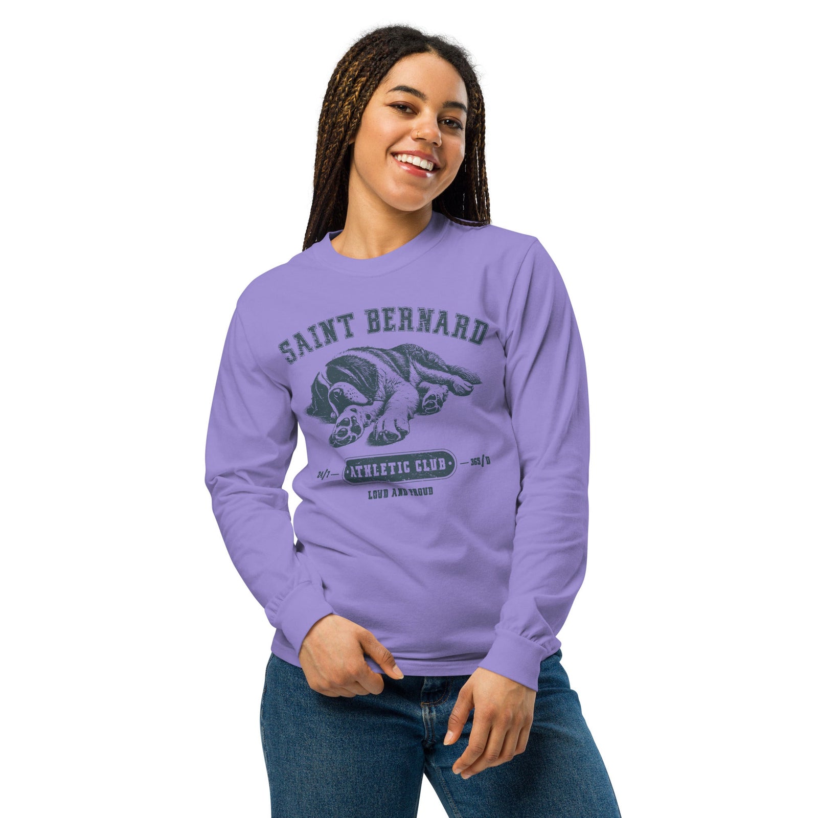 Saint Bernard Athletic Club Heavyweight Long Sleeve Shirt - Lucy + Norman