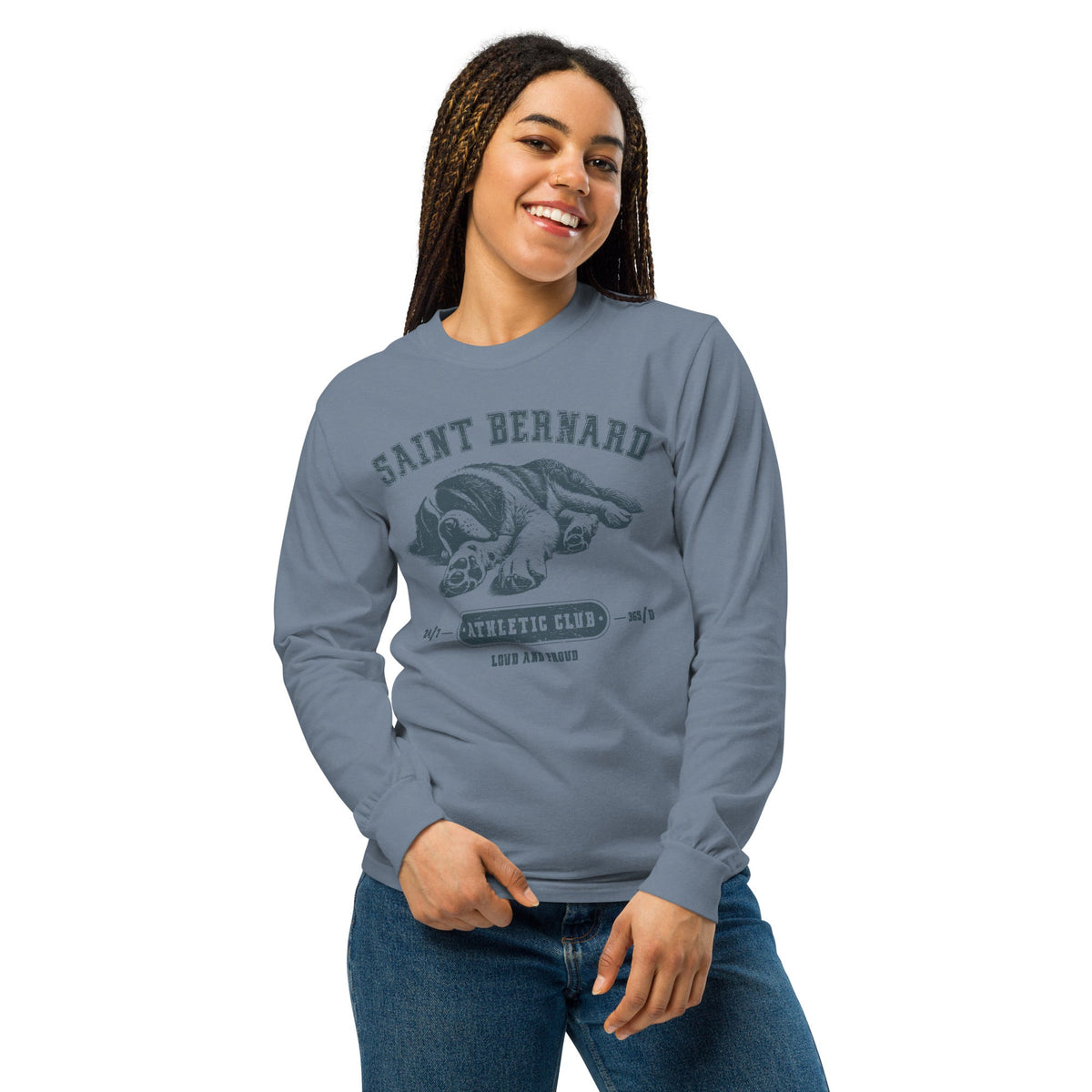 Saint Bernard Athletic Club Heavyweight Long Sleeve Shirt - Lucy + Norman