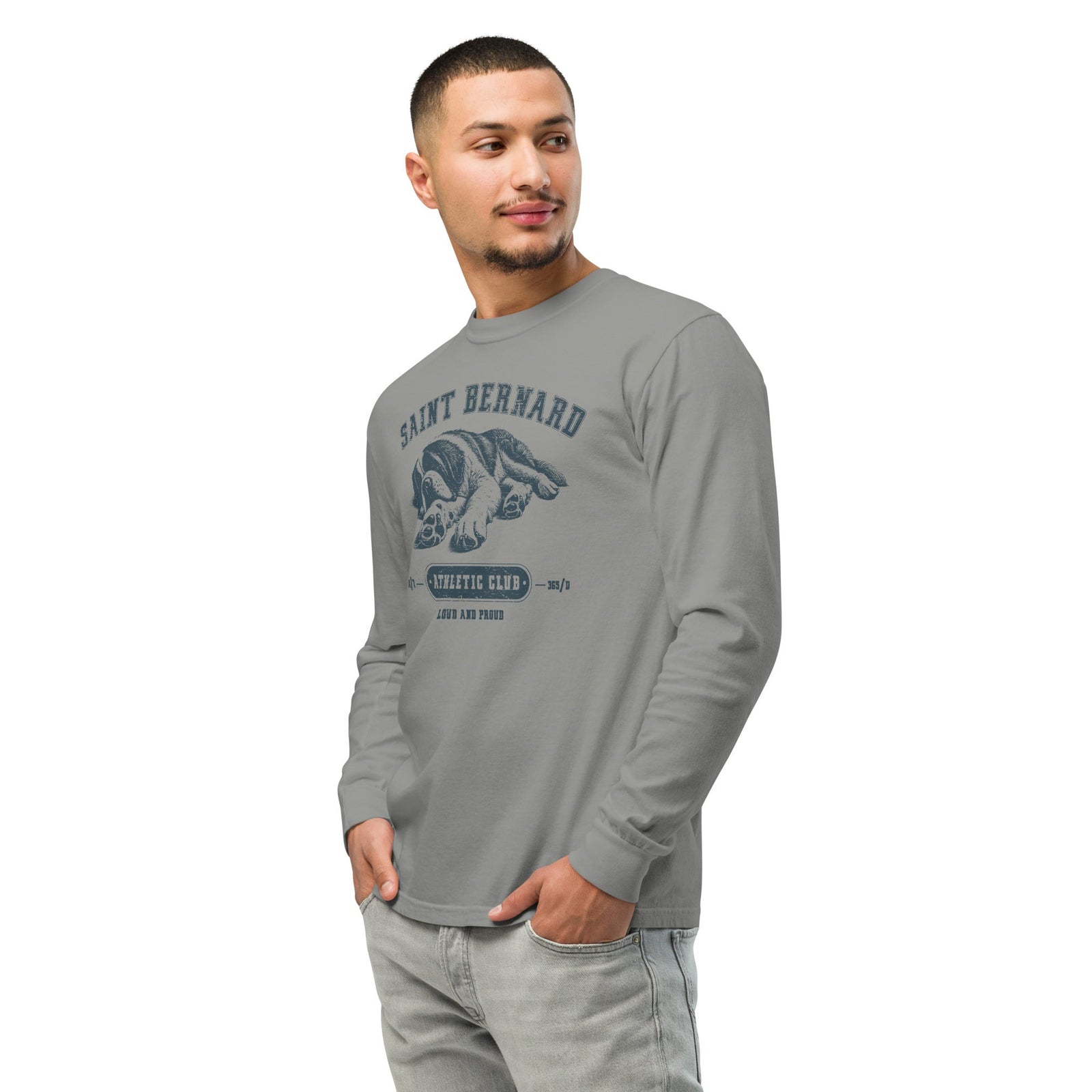 Saint Bernard Athletic Club Heavyweight Long Sleeve Shirt - Lucy + Norman