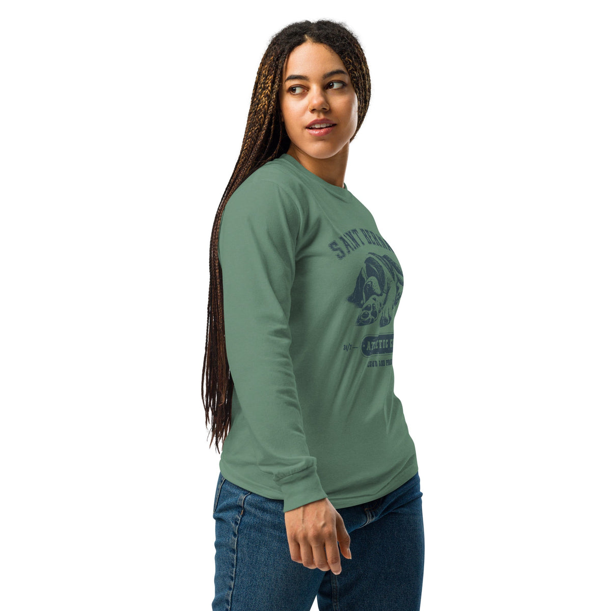 Saint Bernard Athletic Club Heavyweight Long Sleeve Shirt - Lucy + Norman