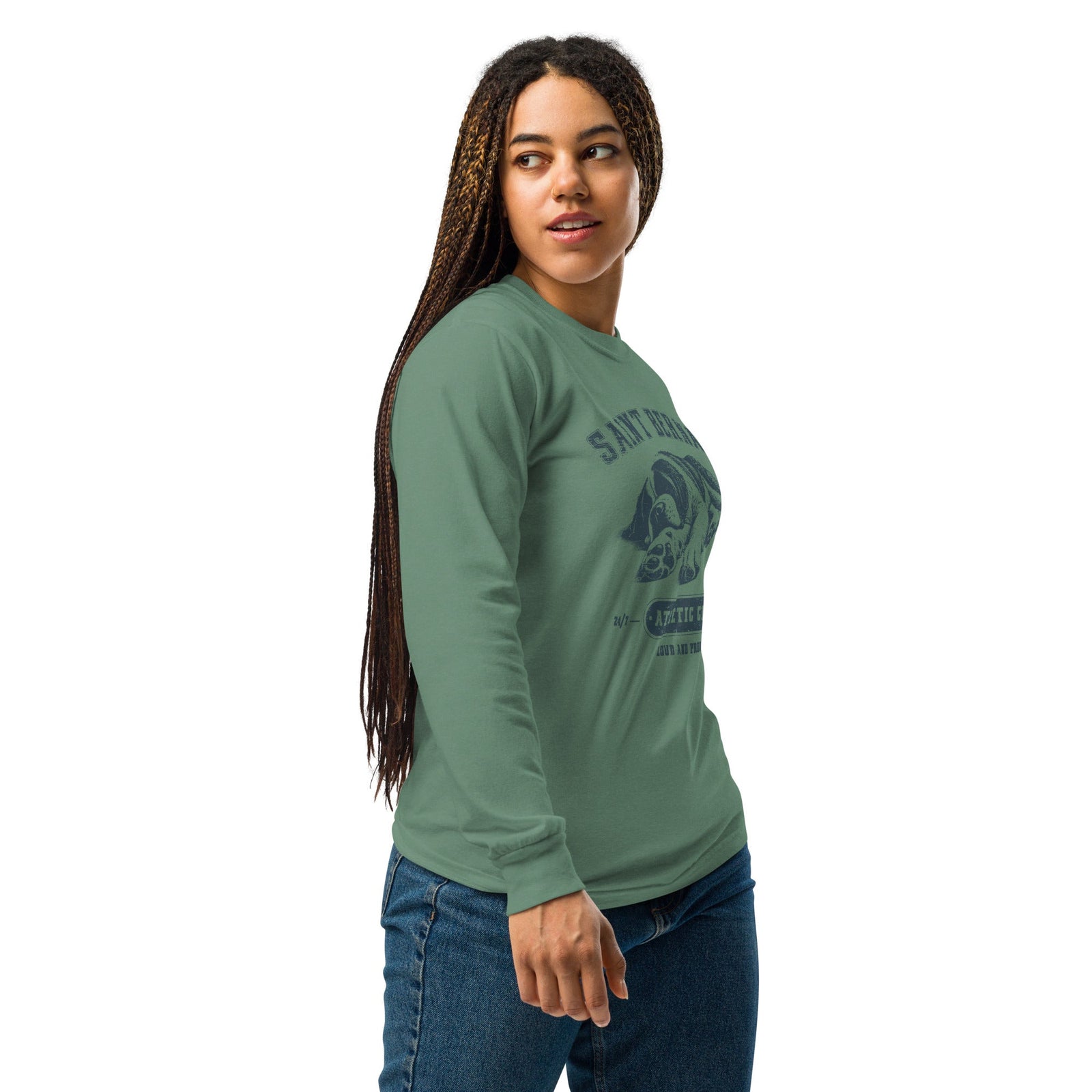 Saint Bernard Athletic Club Heavyweight Long Sleeve Shirt - Lucy + Norman