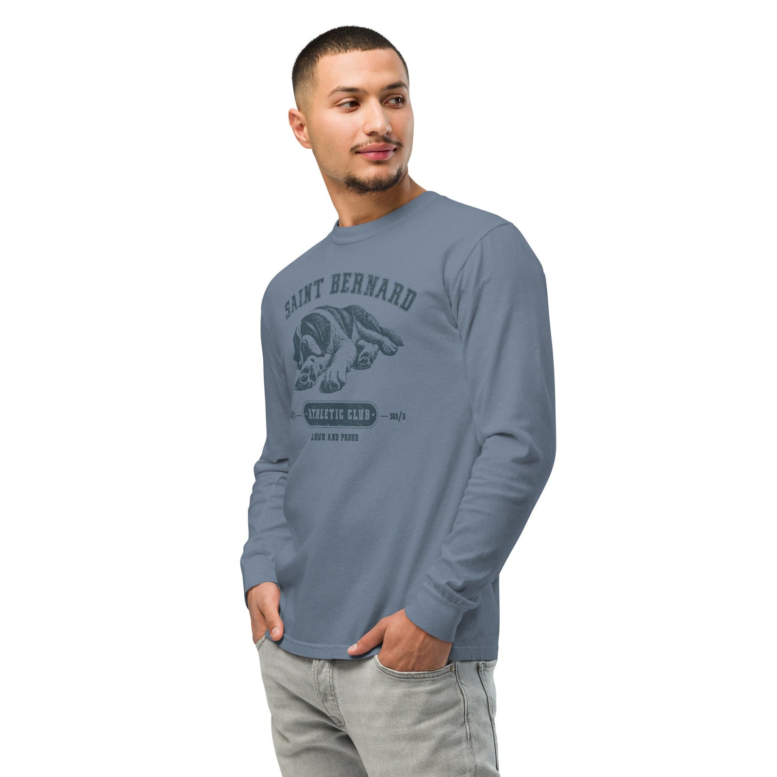 Saint Bernard Athletic Club Heavyweight Long Sleeve Shirt - Lucy + Norman
