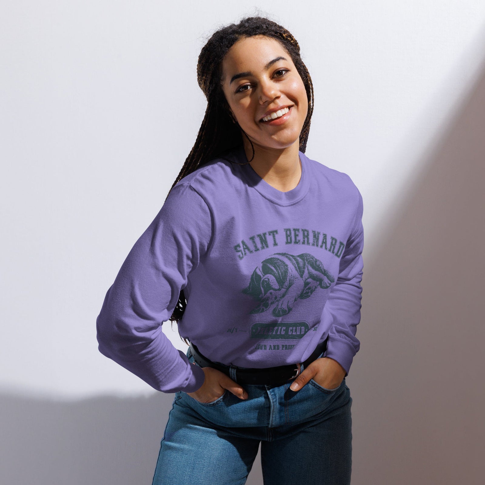 Saint Bernard Athletic Club Heavyweight Long Sleeve Shirt - Lucy + Norman