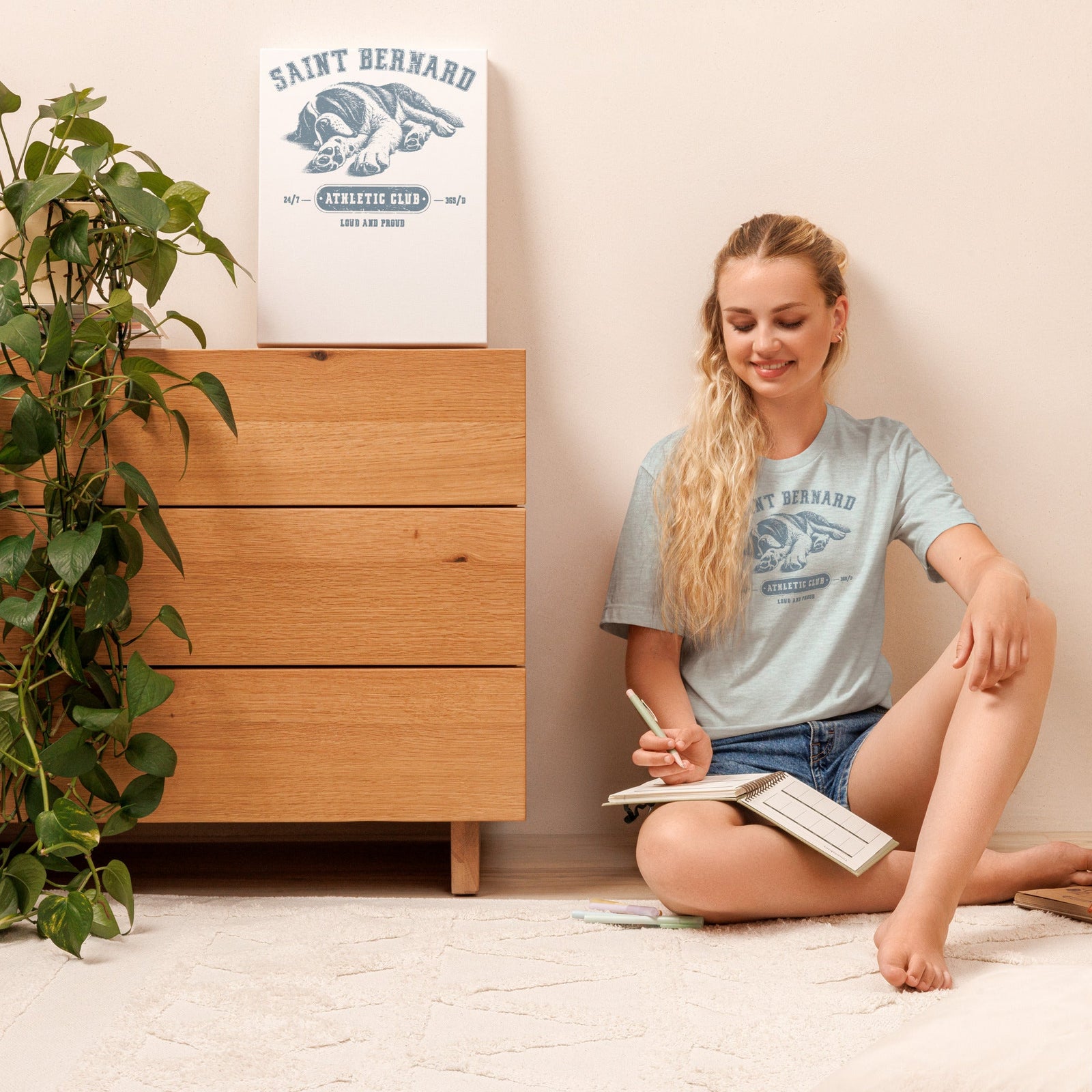 Saint Bernard Athletic Club T-Shirt - Light Colors - Lucy + Norman