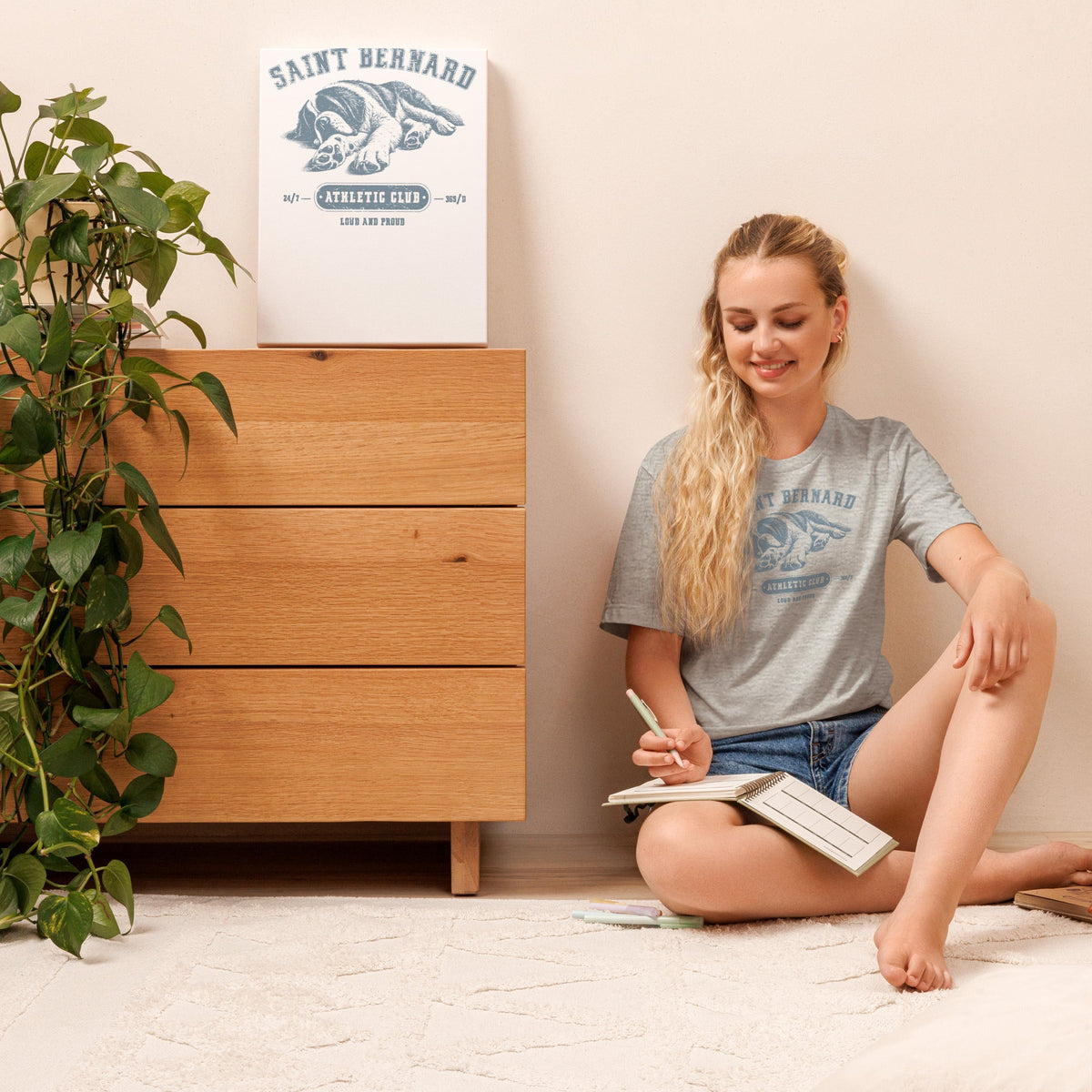 Saint Bernard Athletic Club T-Shirt - Light Colors - Lucy + Norman