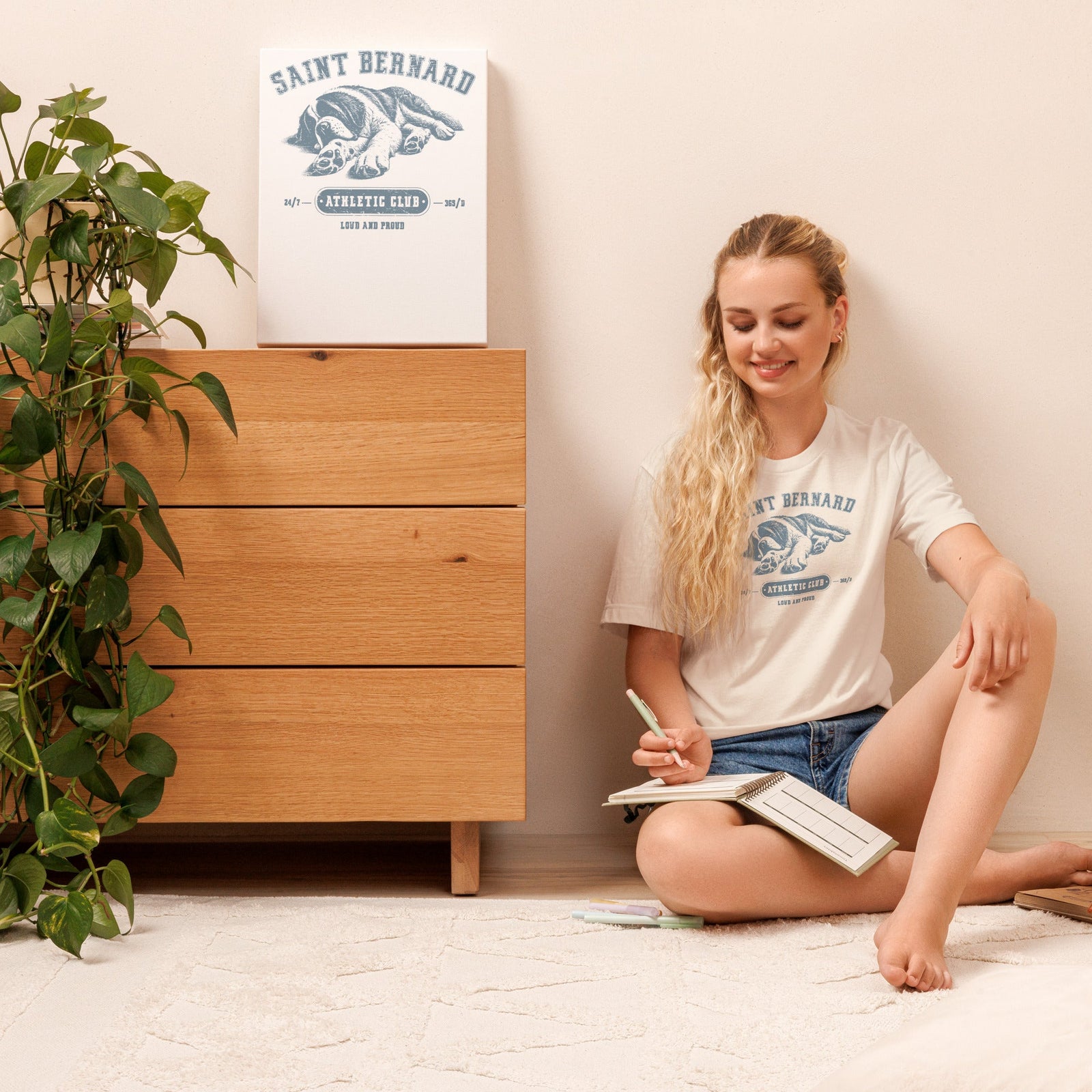 Saint Bernard Athletic Club T-Shirt - Light Colors - Lucy + Norman