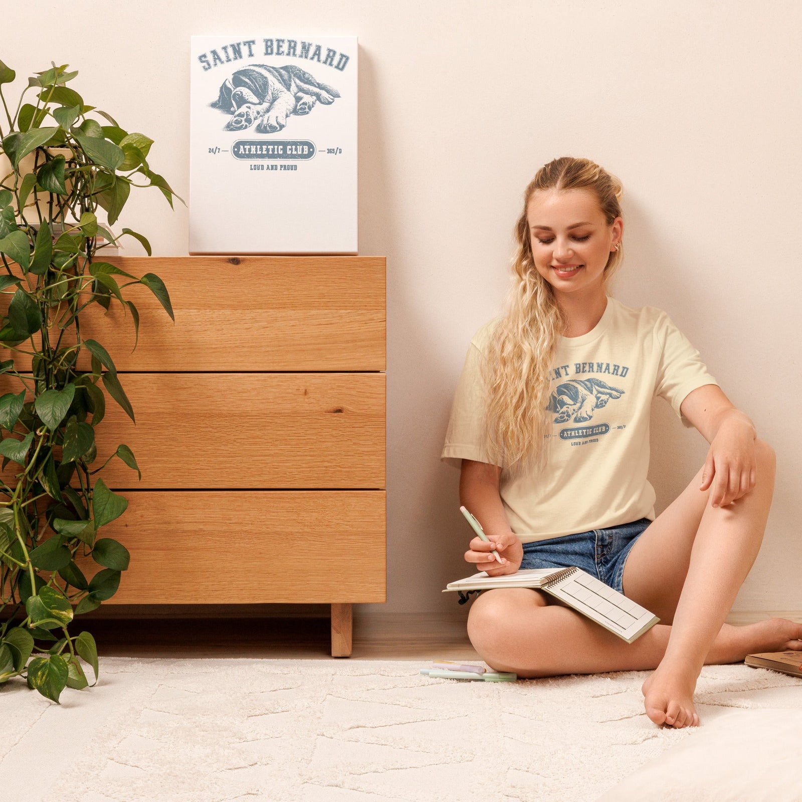 Saint Bernard Athletic Club T-Shirt - Light Colors - Lucy + Norman