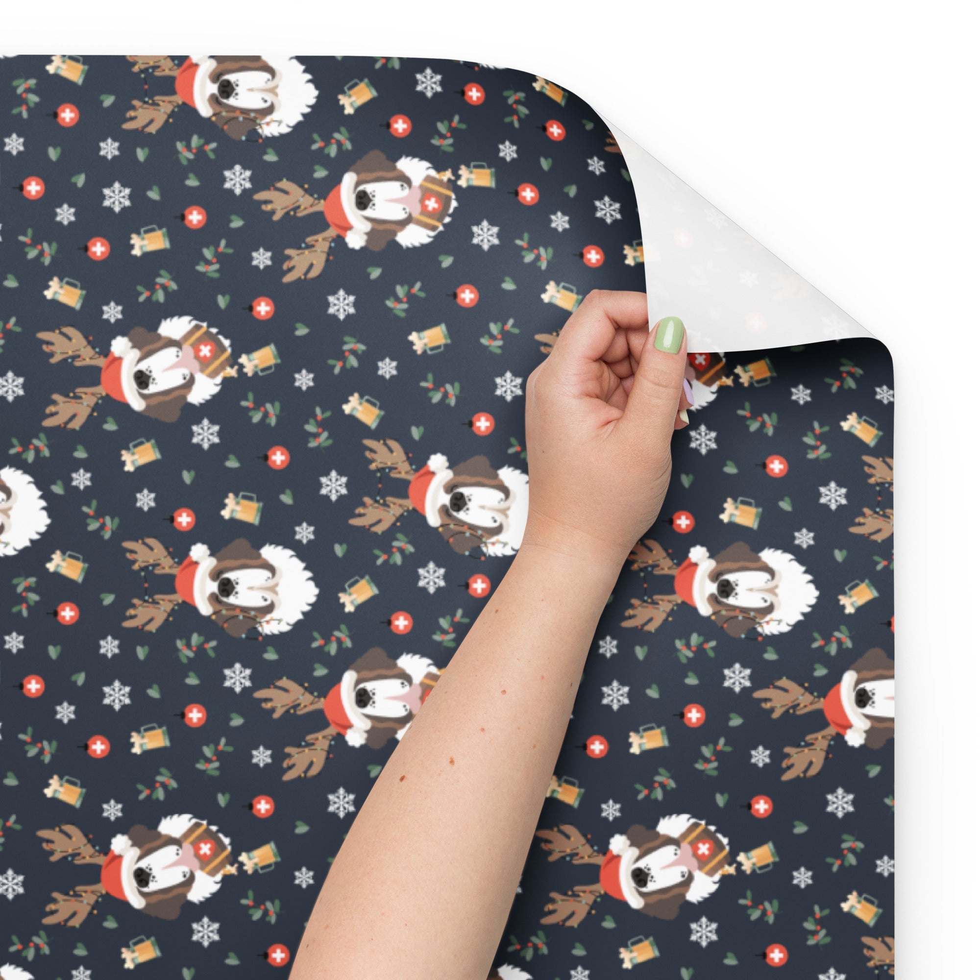 Saint Bernard Beer Wrapping Paper Sheets - Lucy + Norman