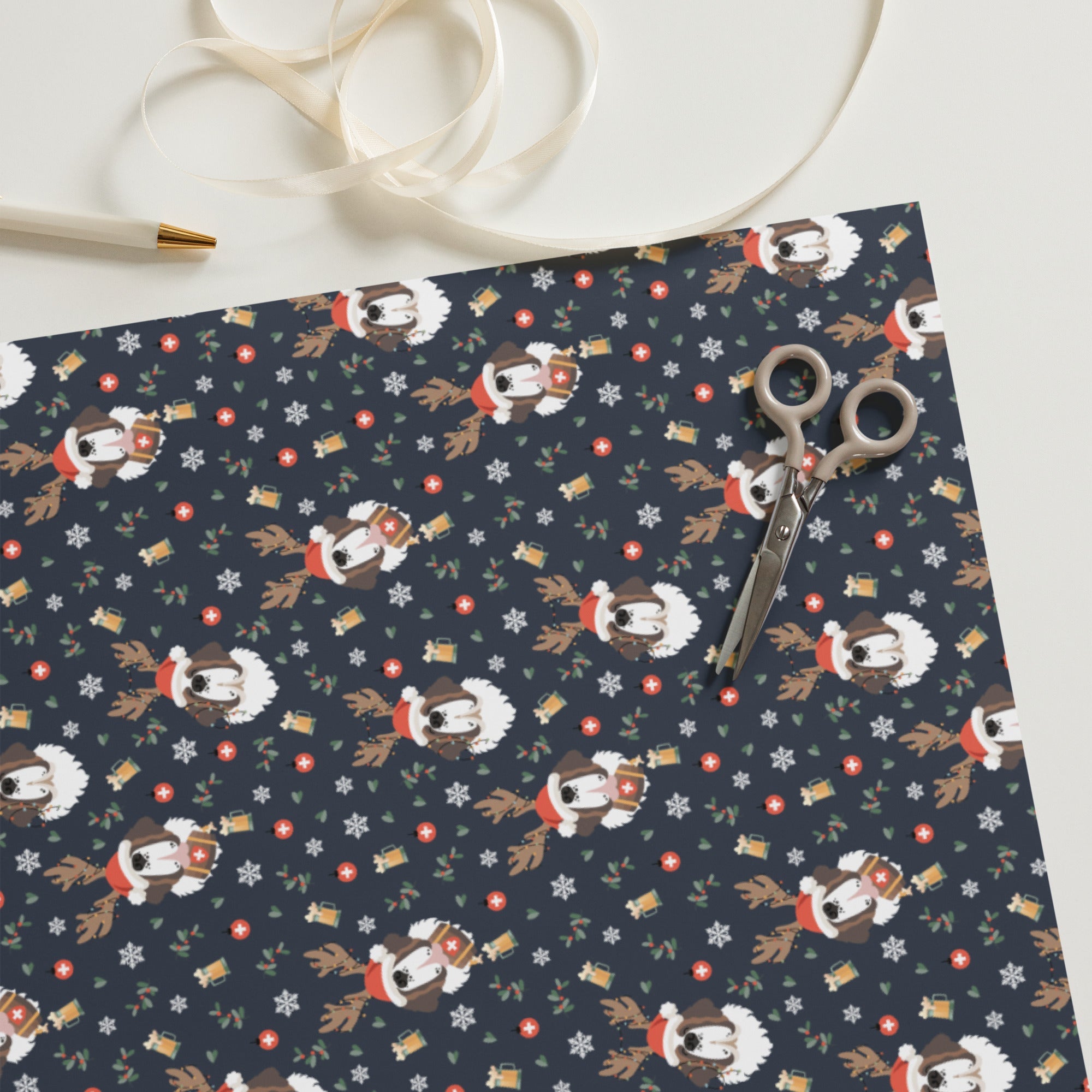 Saint Bernard Beer Wrapping Paper Sheets - Lucy + Norman