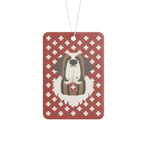 Saint Bernard Car Air Freshener - Red - Lucy + Norman