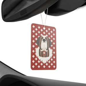 Saint Bernard Car Air Freshener - Red - Lucy + Norman