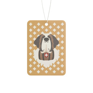 Saint Bernard Car Air Freshener - Yellow - Lucy + Norman