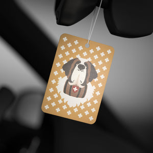 Saint Bernard Car Air Freshener - Yellow - Lucy + Norman