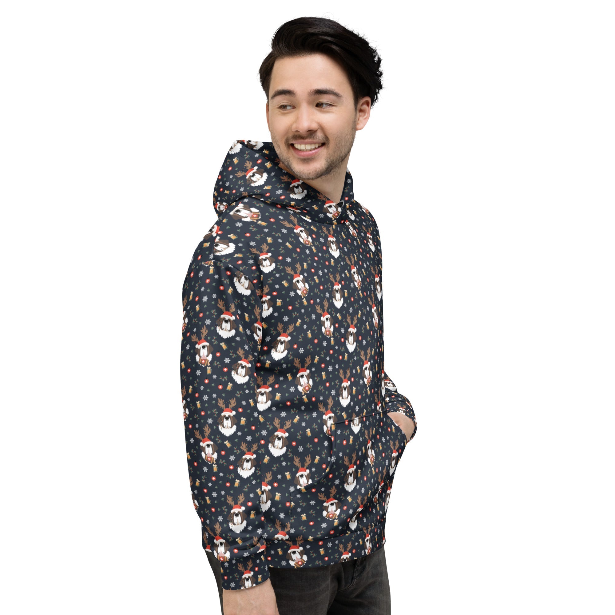 Saint Bernard Christmas Beer Hoodie - Lucy + Norman