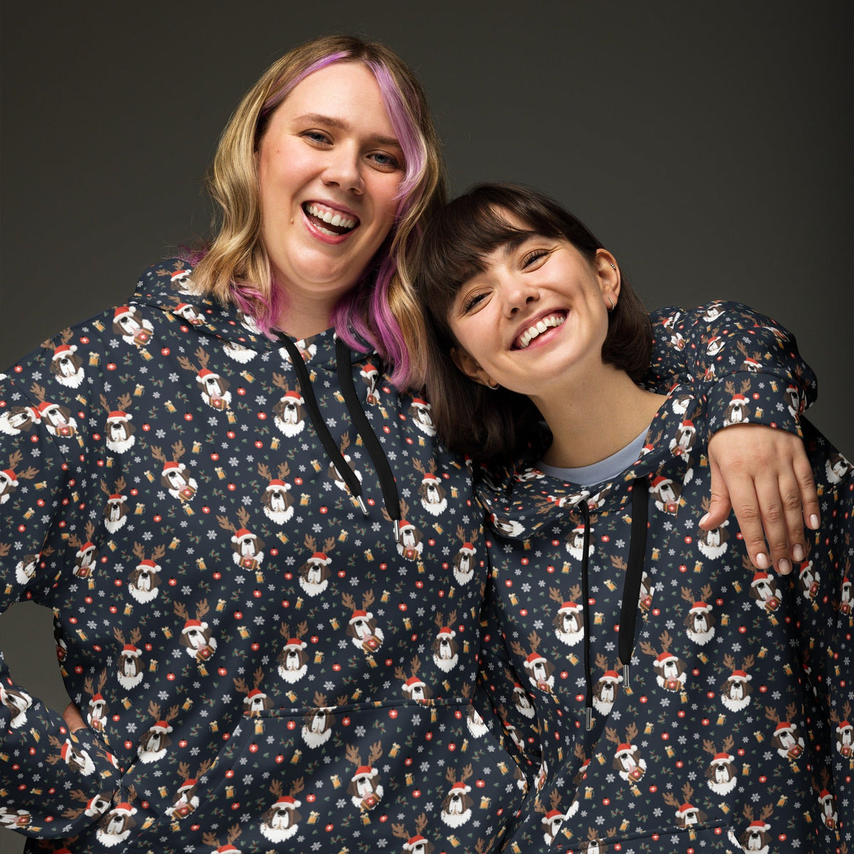 Saint Bernard Christmas Beer Hoodie - Lucy + Norman