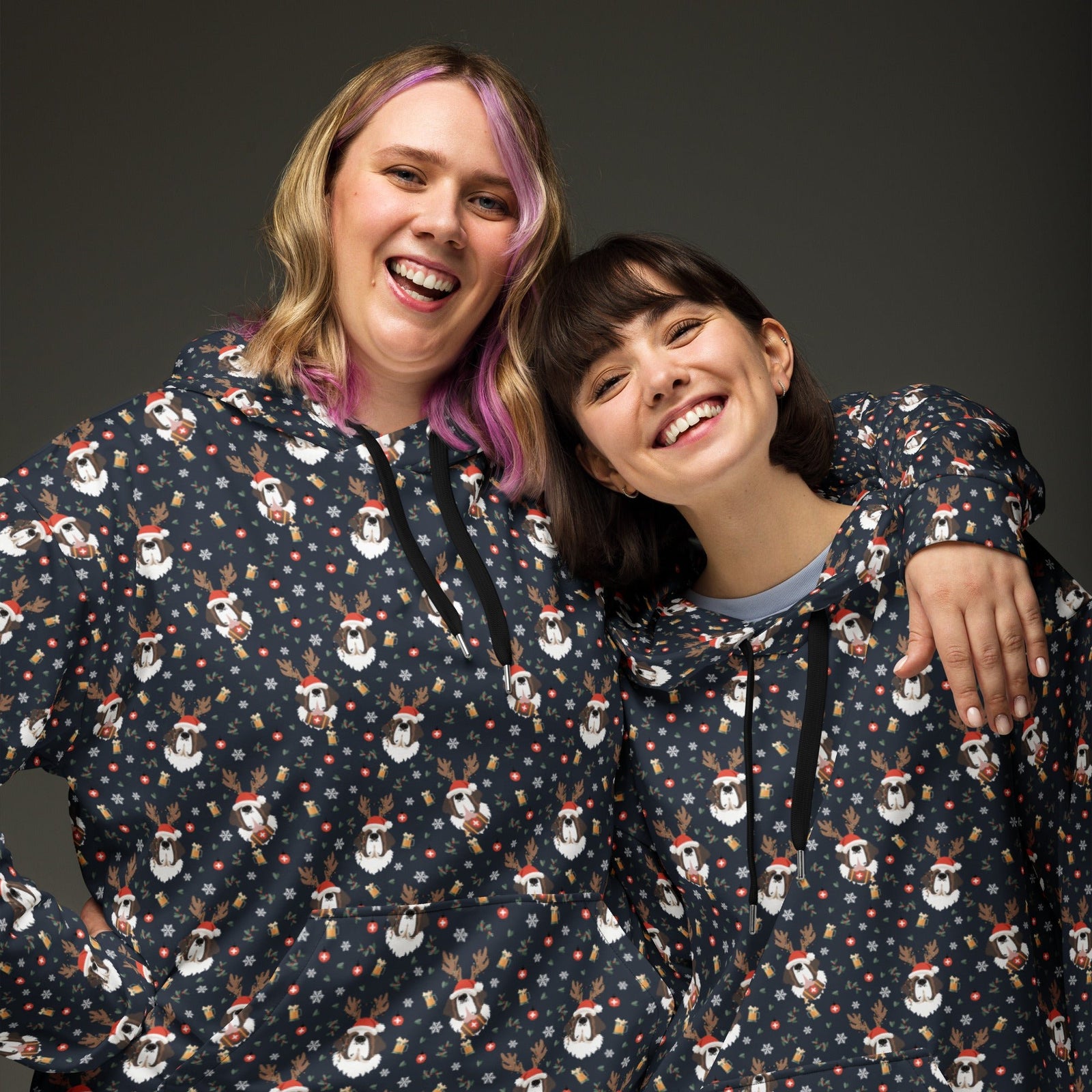 Saint Bernard Christmas Beer Hoodie - Lucy + Norman