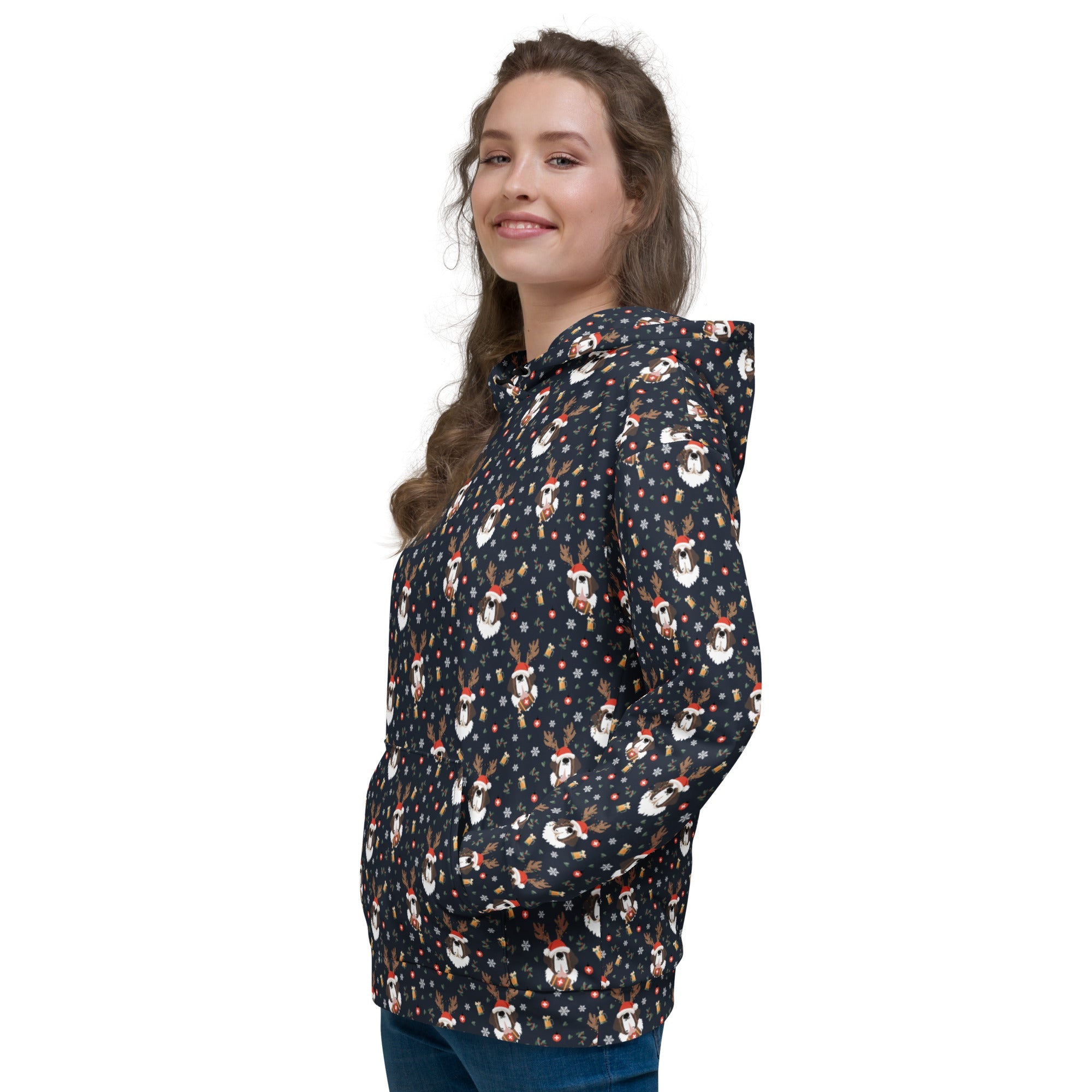 Saint Bernard Christmas Beer Hoodie - Lucy + Norman