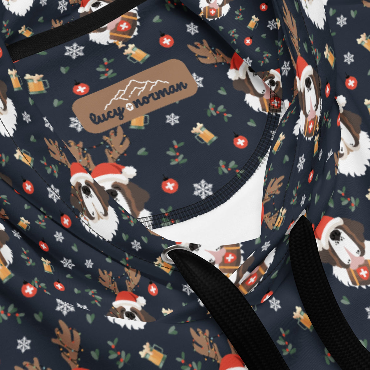 Saint Bernard Christmas Beer Hoodie - Lucy + Norman