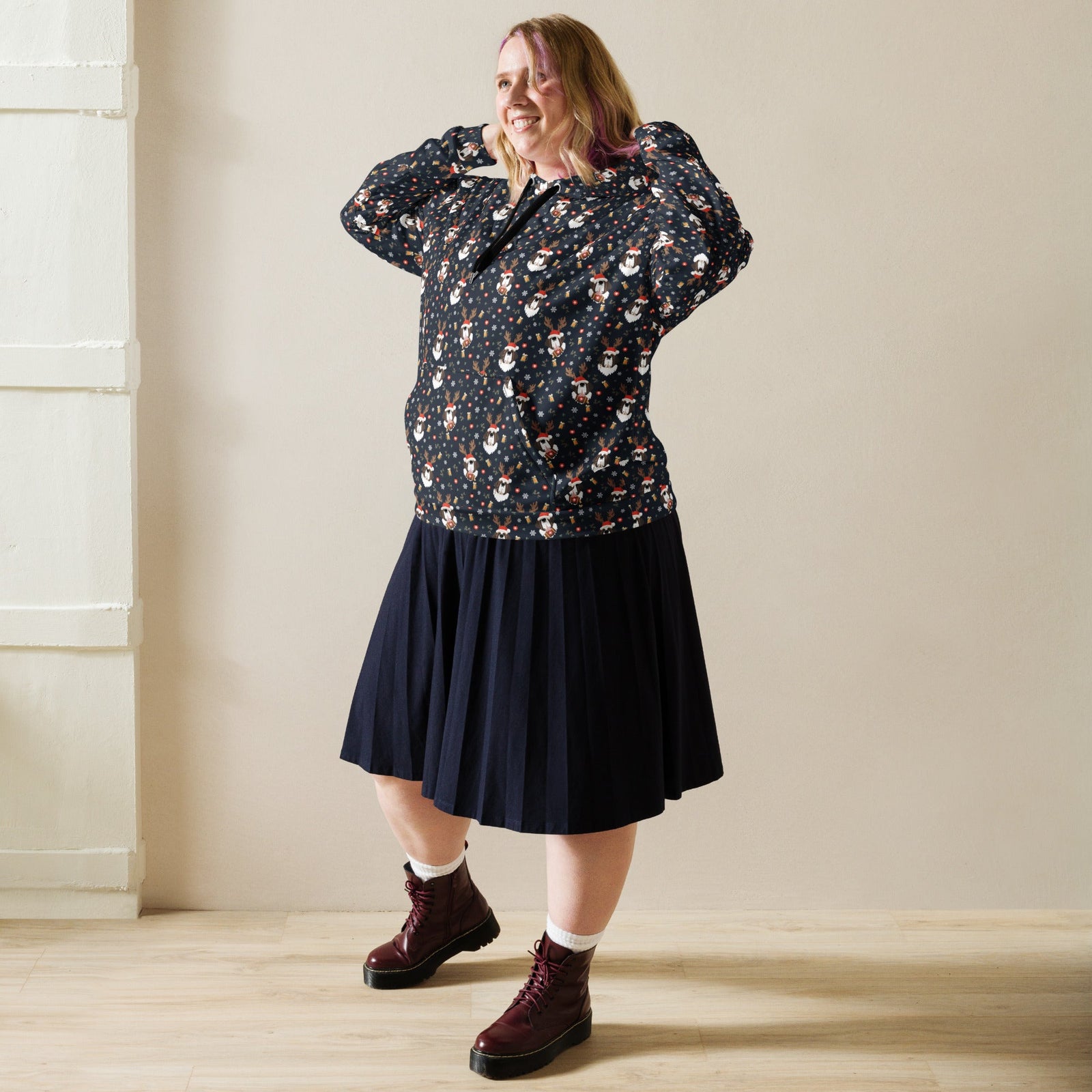 Saint Bernard Christmas Beer Hoodie - Lucy + Norman