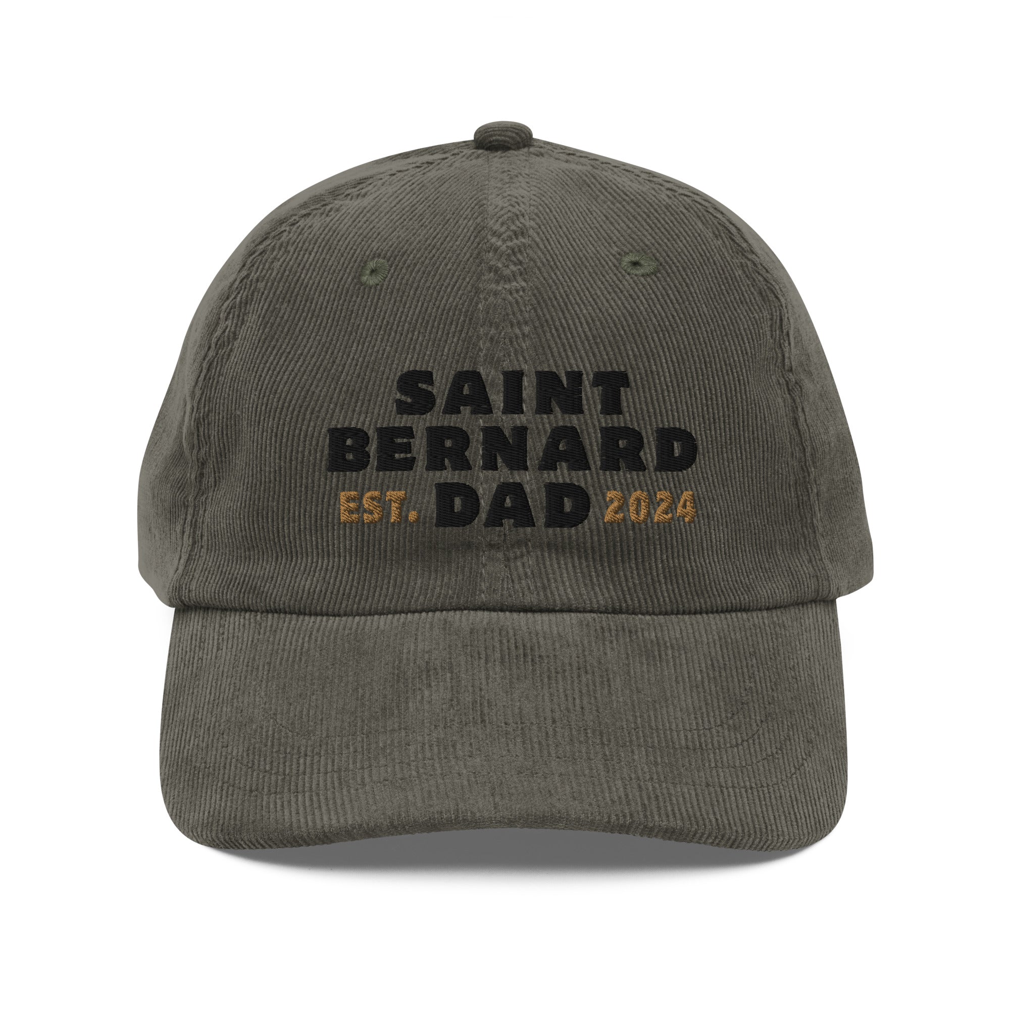 Saint Bernard Dad Est. Date Vintage Corduroy Cap - Lucy + Norman