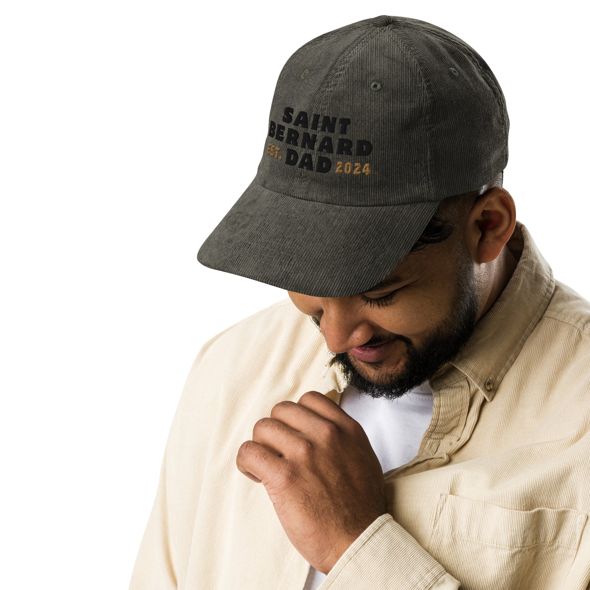 Saint Bernard Dad Est. Date Vintage Corduroy Cap - Lucy + Norman