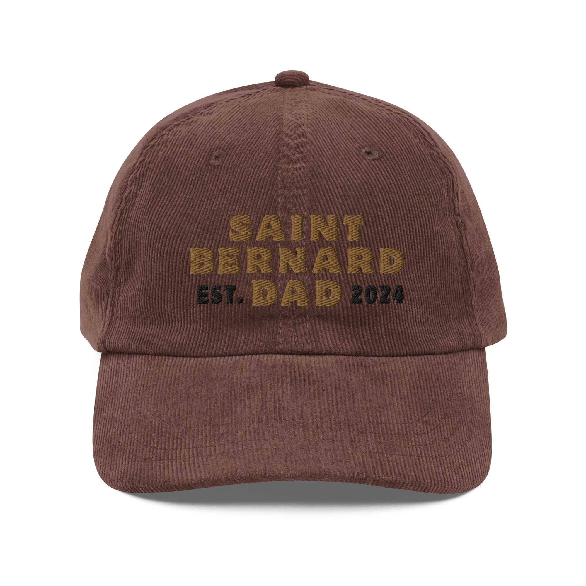 Saint Bernard Dad Est. Date Vintage Corduroy Cap - Lucy + Norman